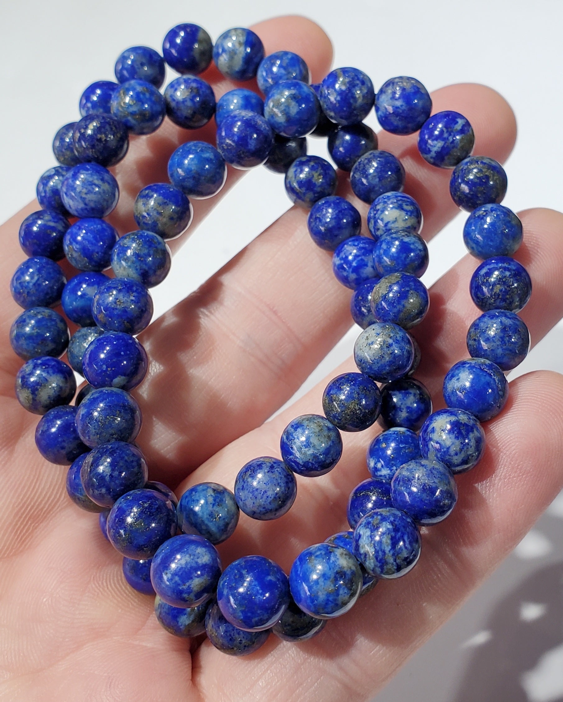 Lapis Lazuli Bead Bracelet 8mm