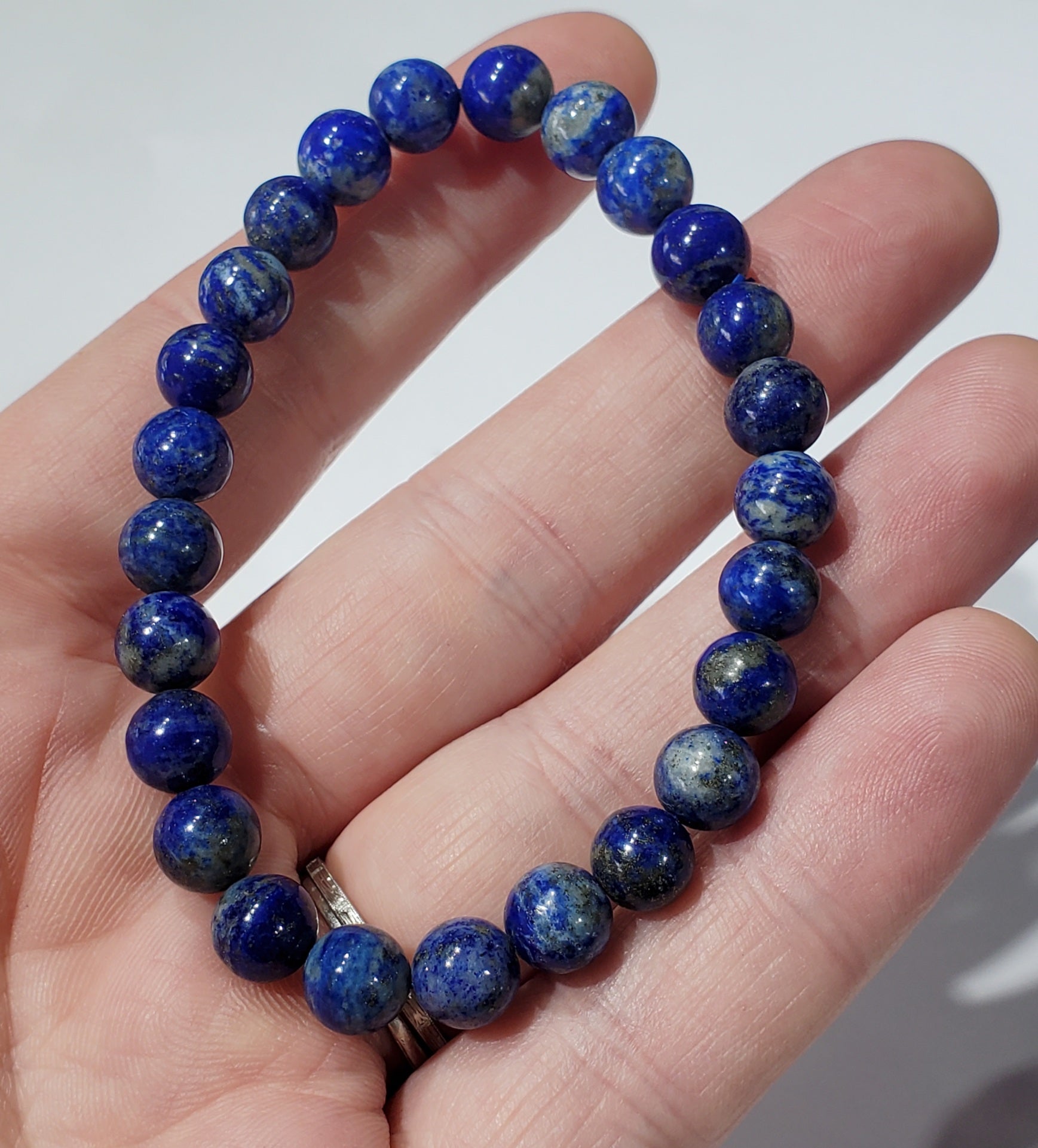 Lapis Lazuli Bead Bracelet 8mm