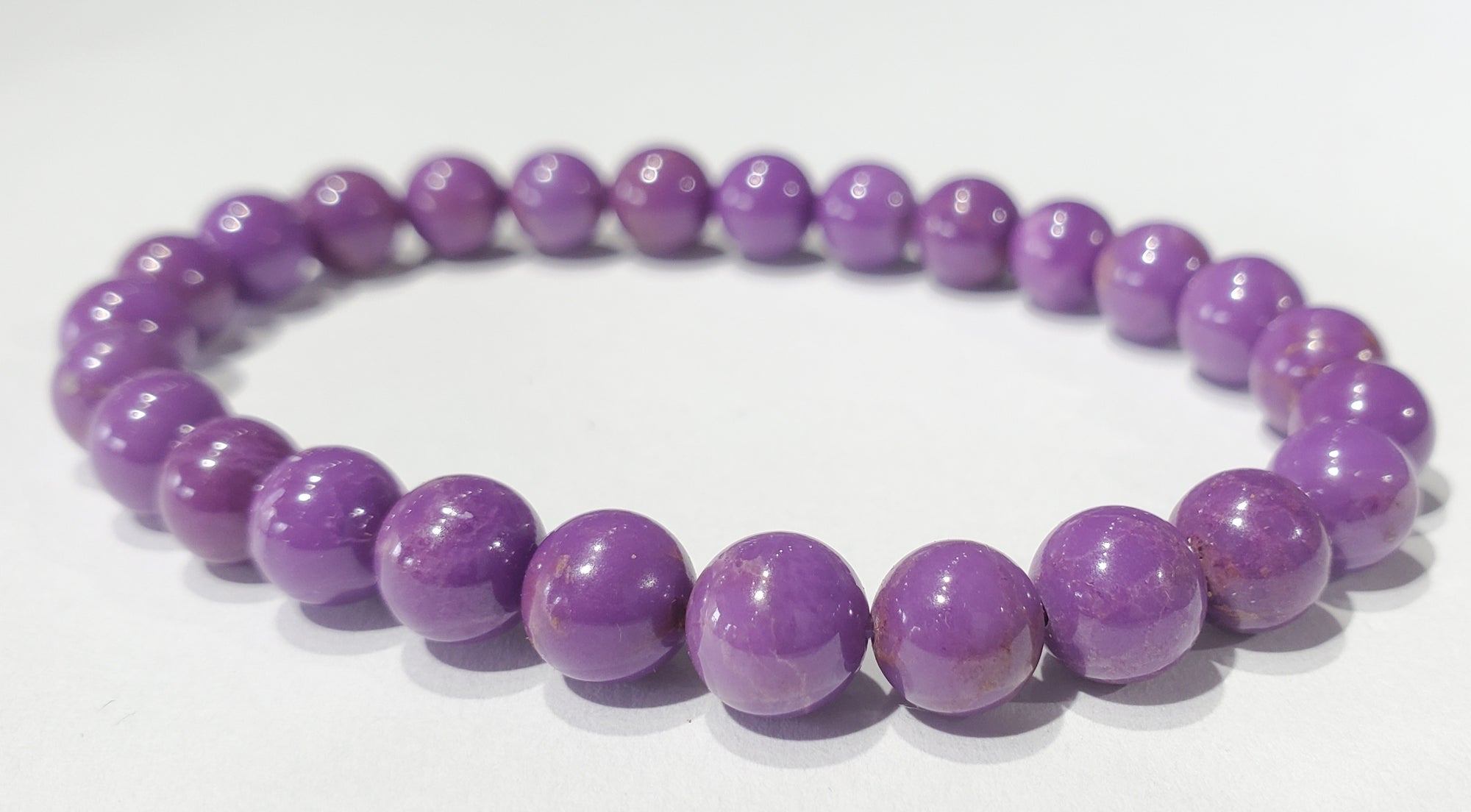 Phosphosiderite Bead Bracelet