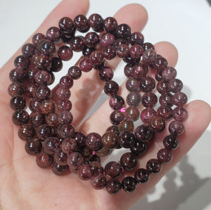 Garnet Beaded Bracelet