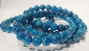 Blue Apatite Bead Bracelet