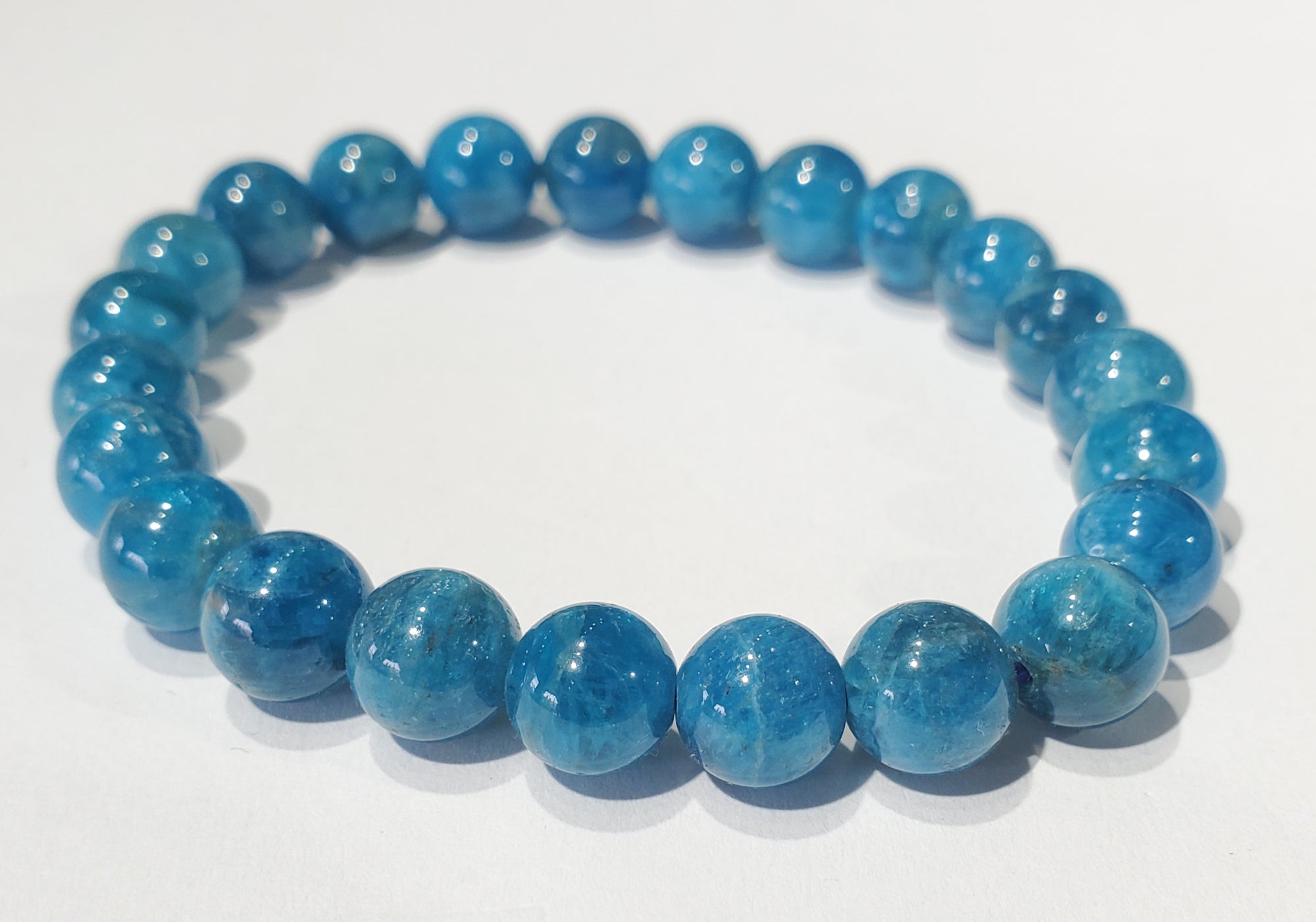 Blue Apatite Bead Bracelet