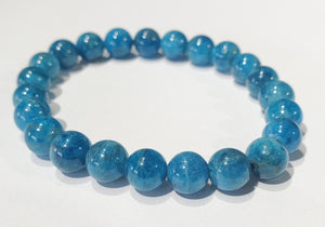 Blue Apatite Bead Bracelet