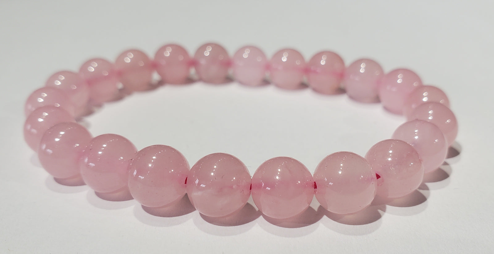 Rose Quartz Beaded Bracelet 8mm
