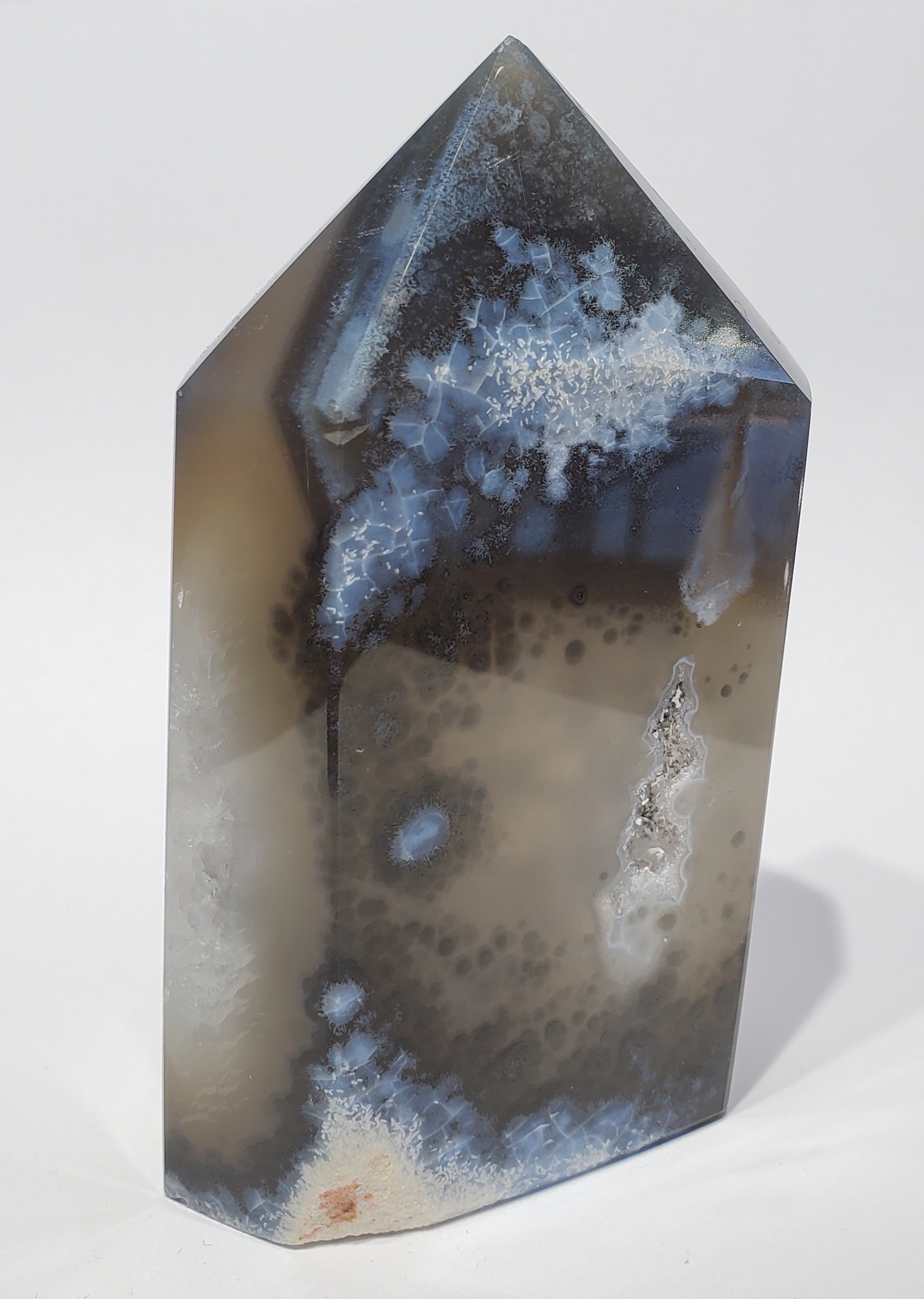 Agate Point with Quartz and Hollandite (Brasil)