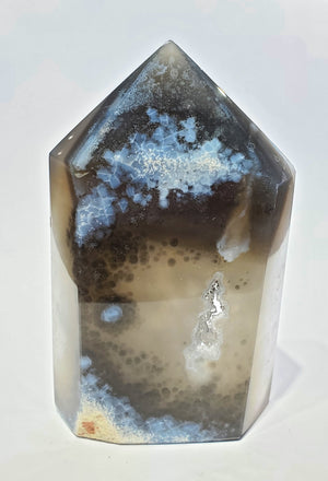 Agate Point with Quartz and Hollandite (Brasil)