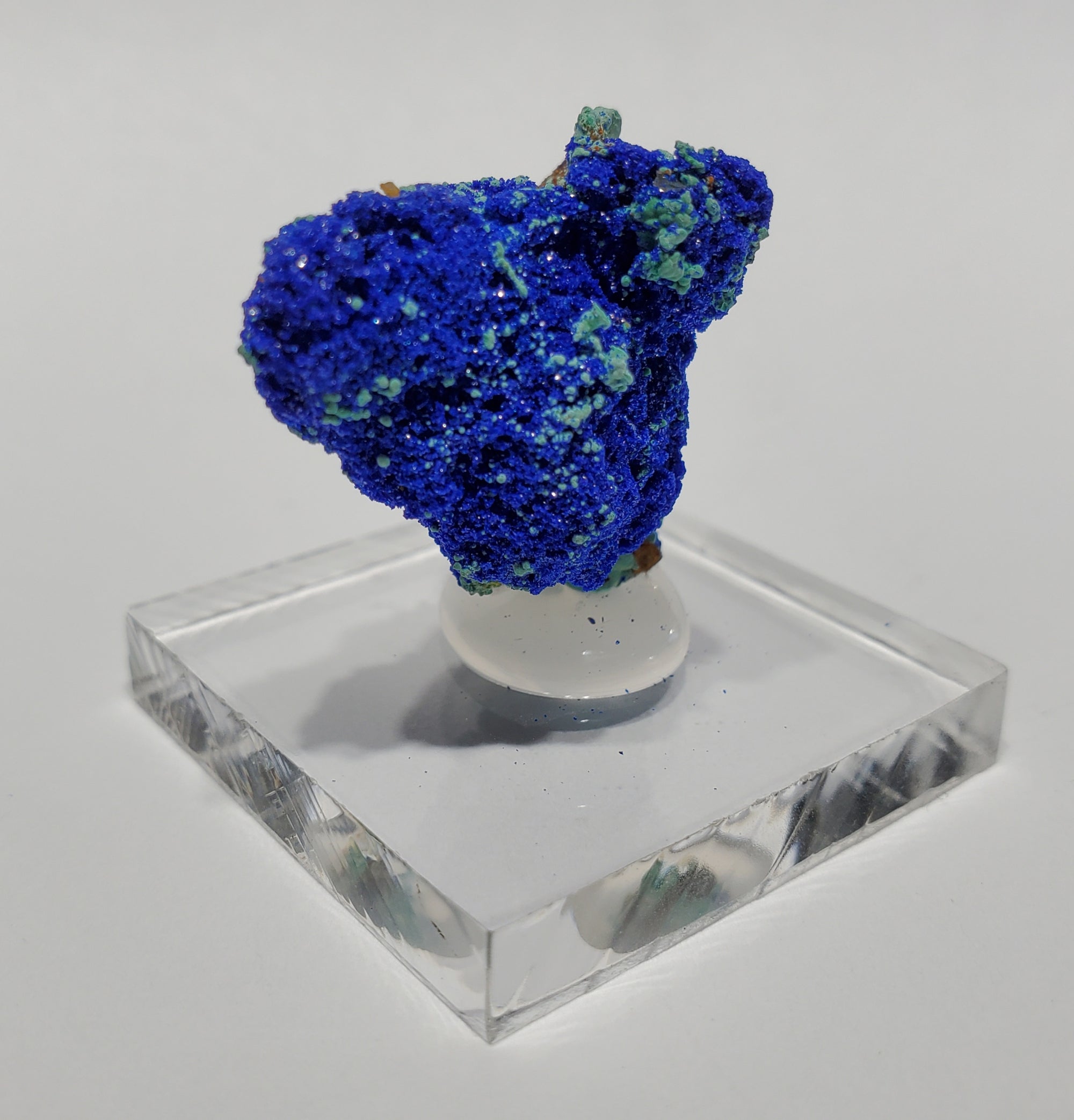 Azurite w/ Malachite and Quartz (Morocco)