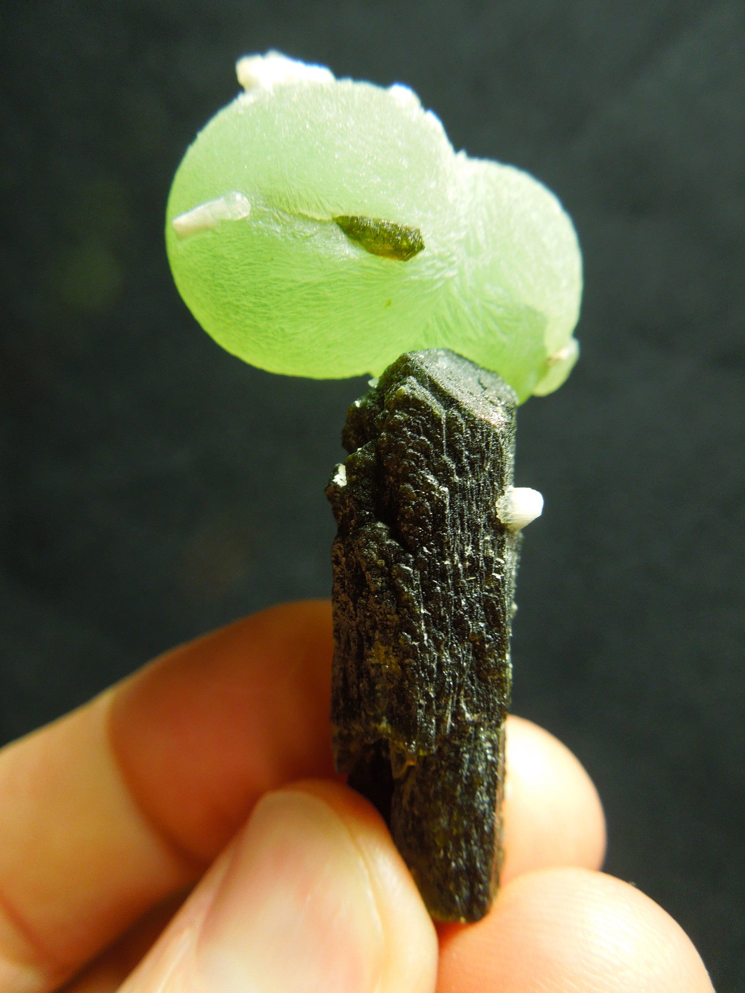 Prehnite w/ Epidote & Stilbite