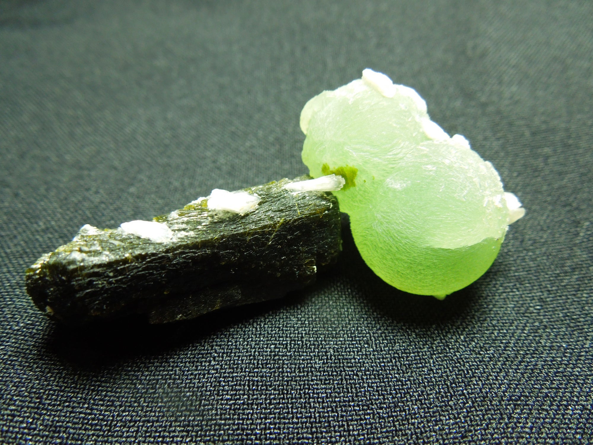 Prehnite w/ Epidote & Stilbite