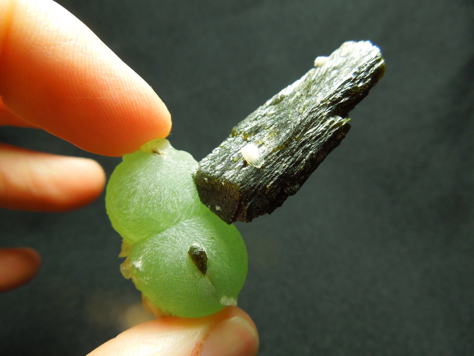 Prehnite w/ Epidote & Stilbite