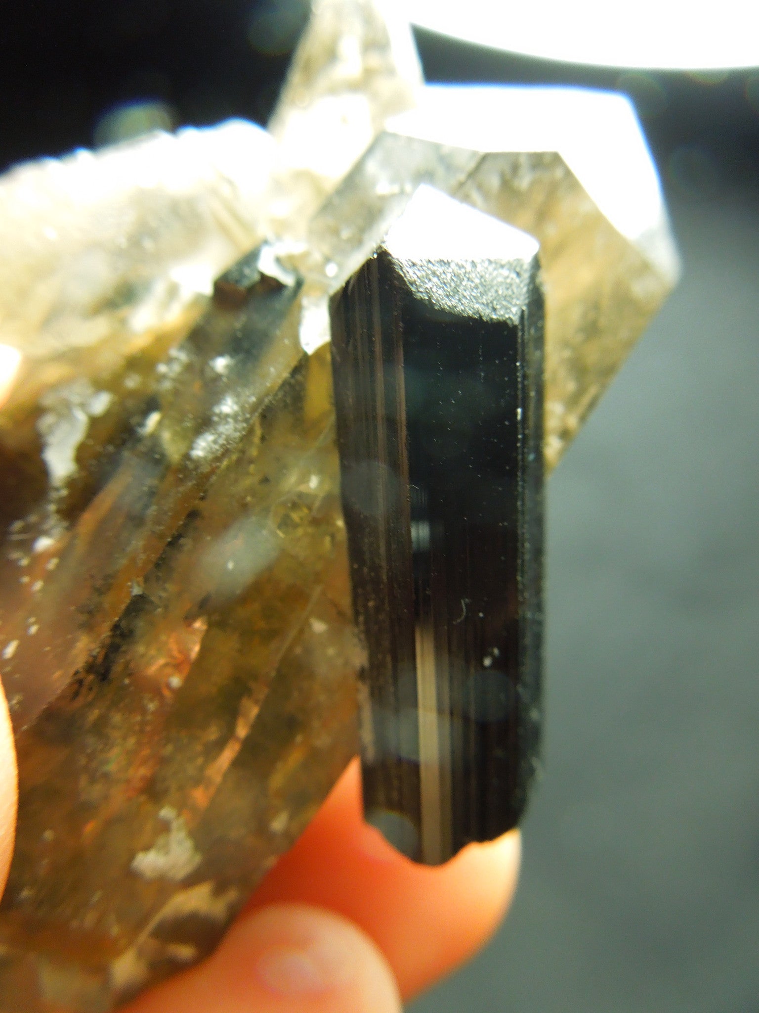 Smoky Quarz w/ Green Tourmaline
