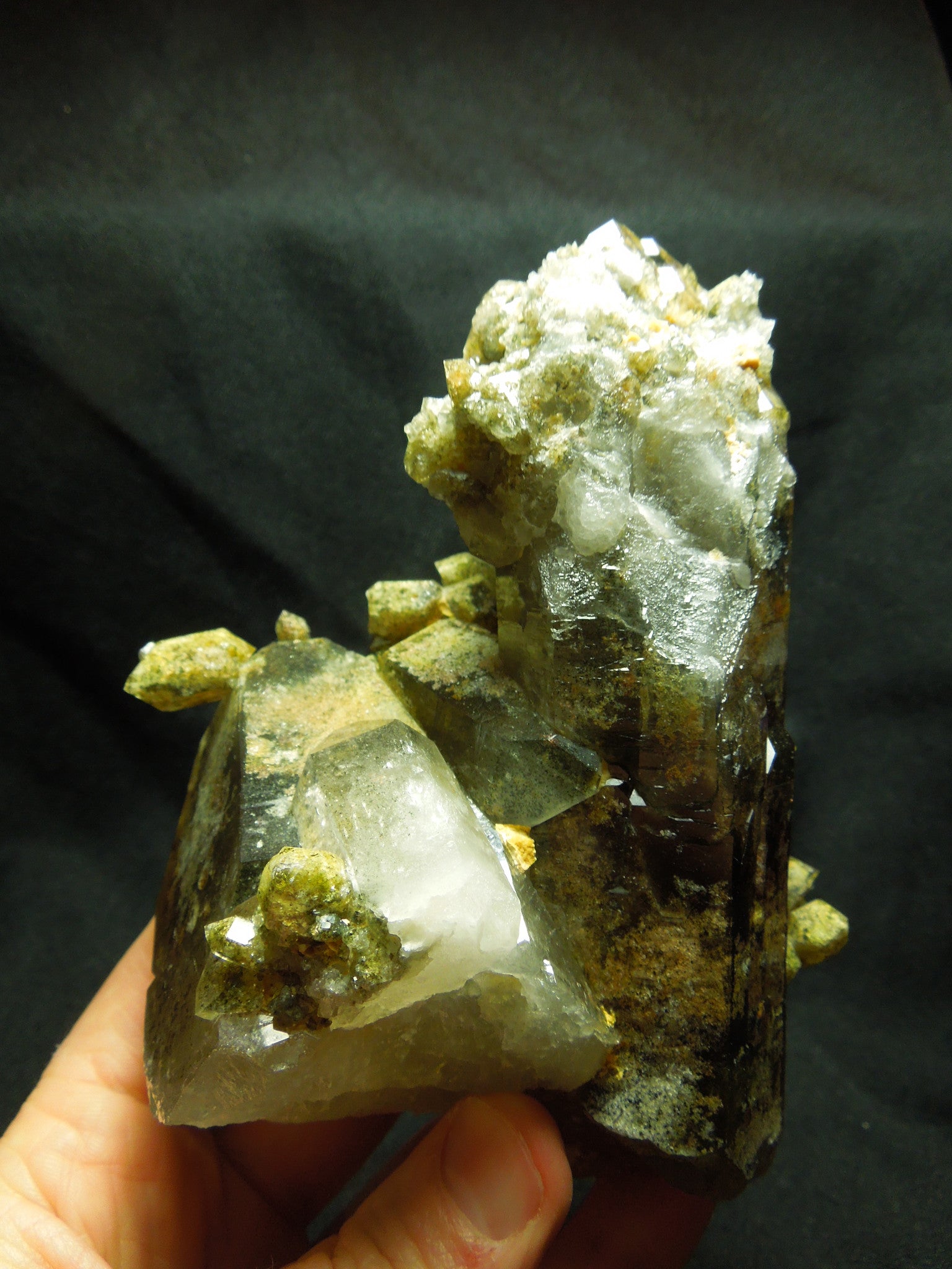 Chlorite Quartz Cluster, Lodolite