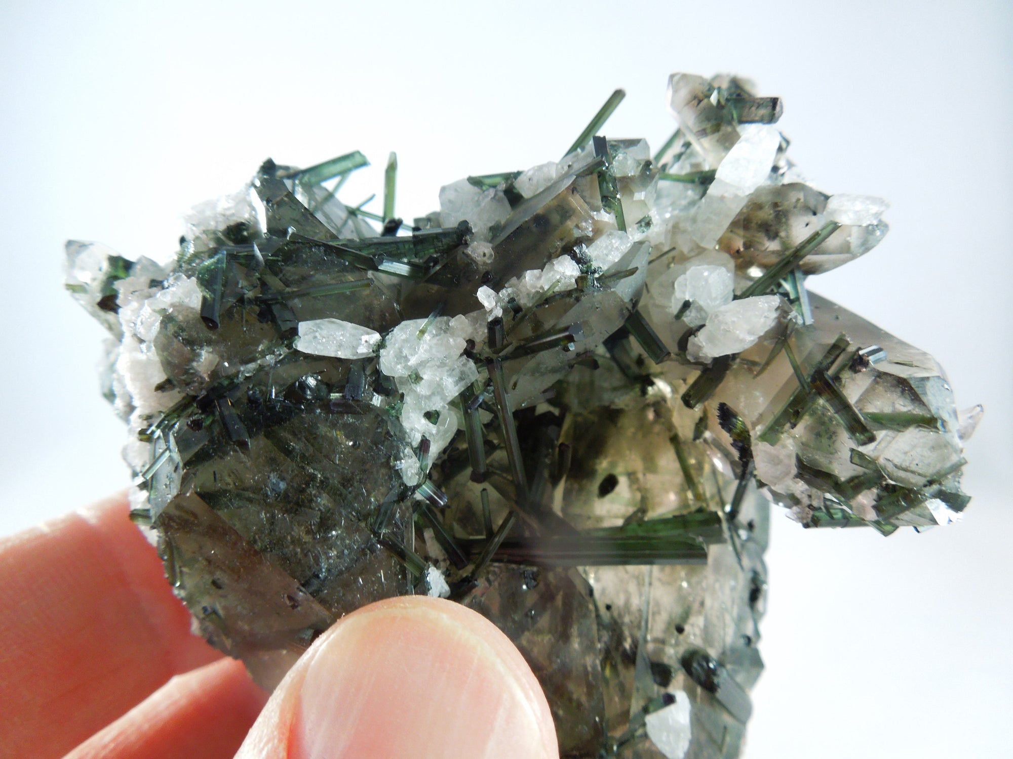 Quartz w/ Green Tourmaline