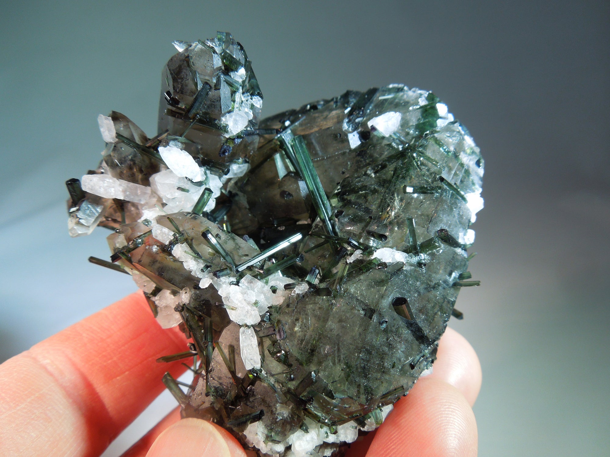 Quartz w/ Green Tourmaline