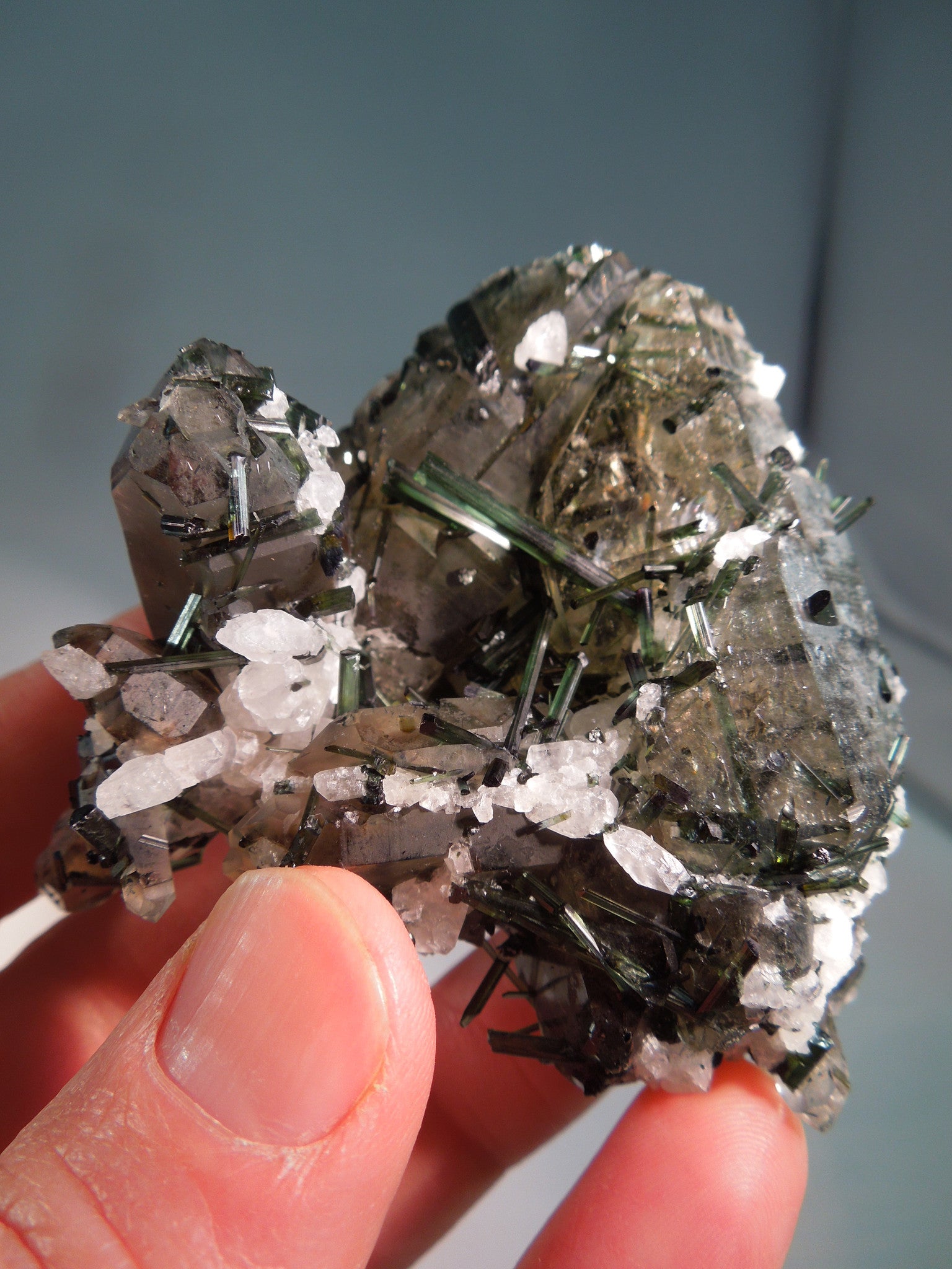 Quartz w/ Green Tourmaline