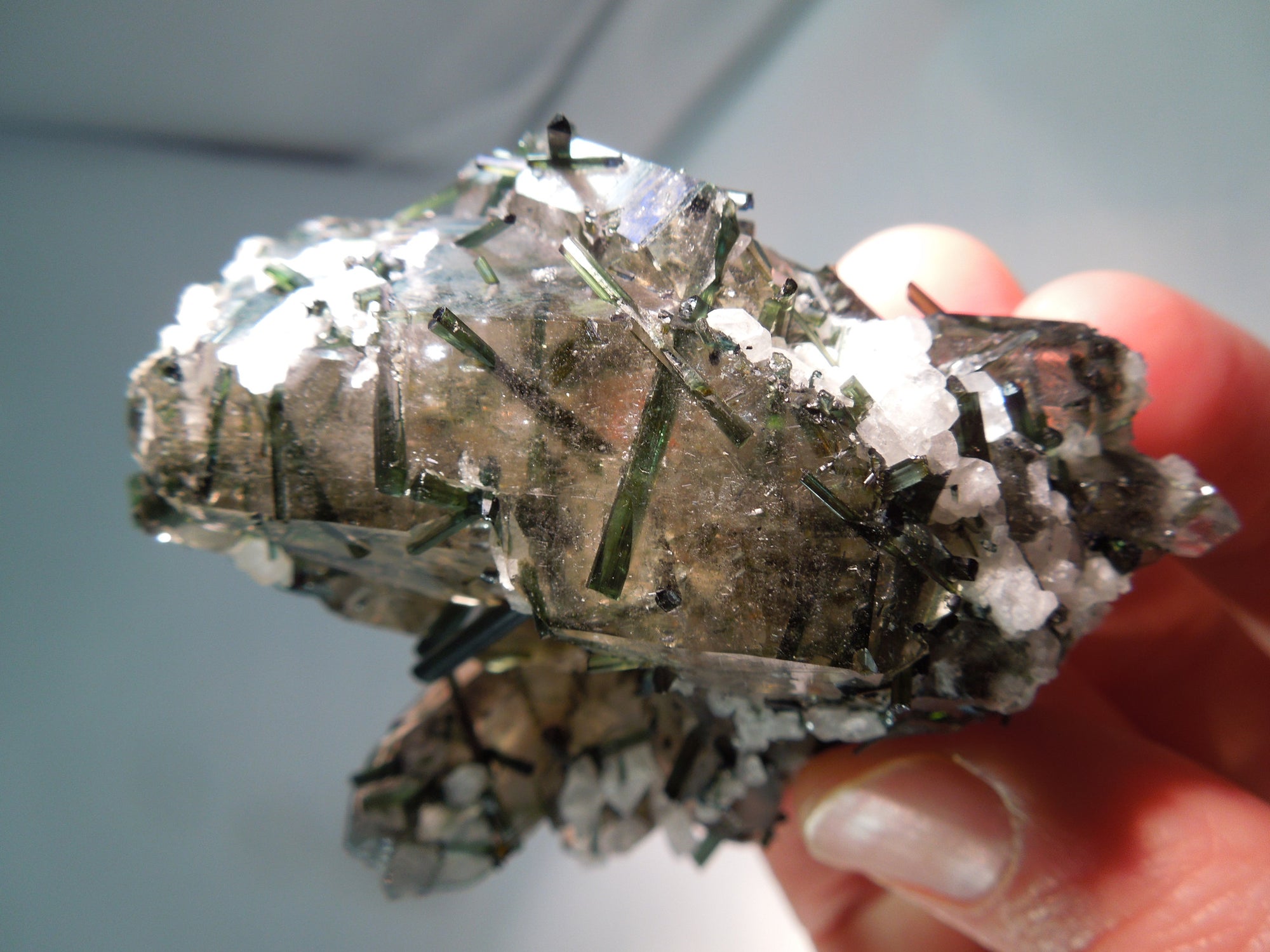 Quartz w/ Green Tourmaline