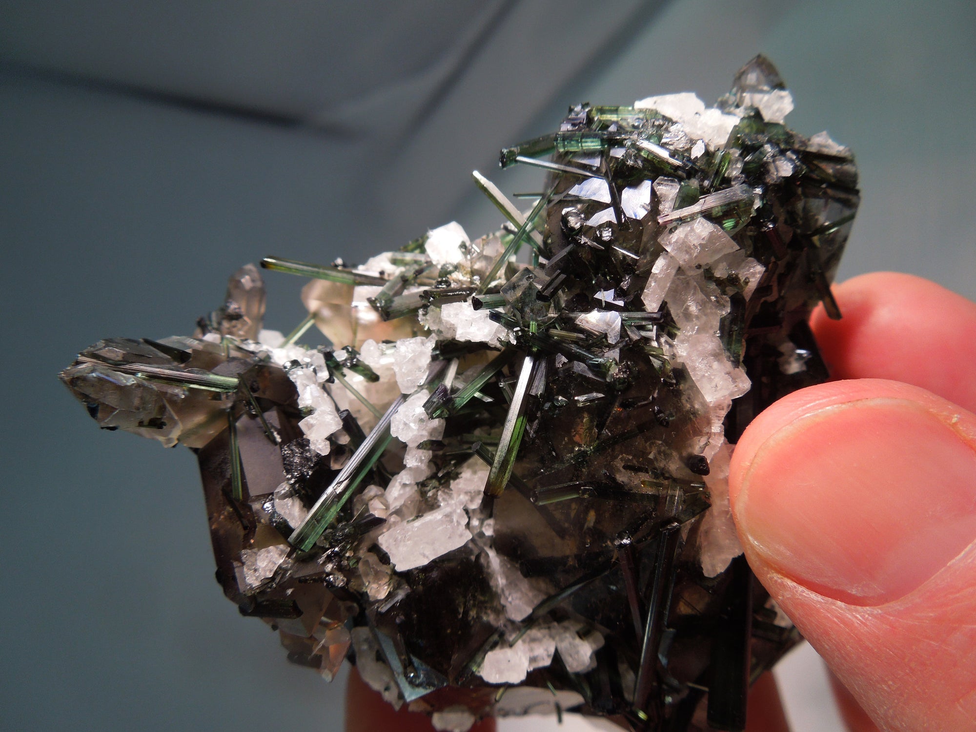 Quartz w/ Green Tourmaline