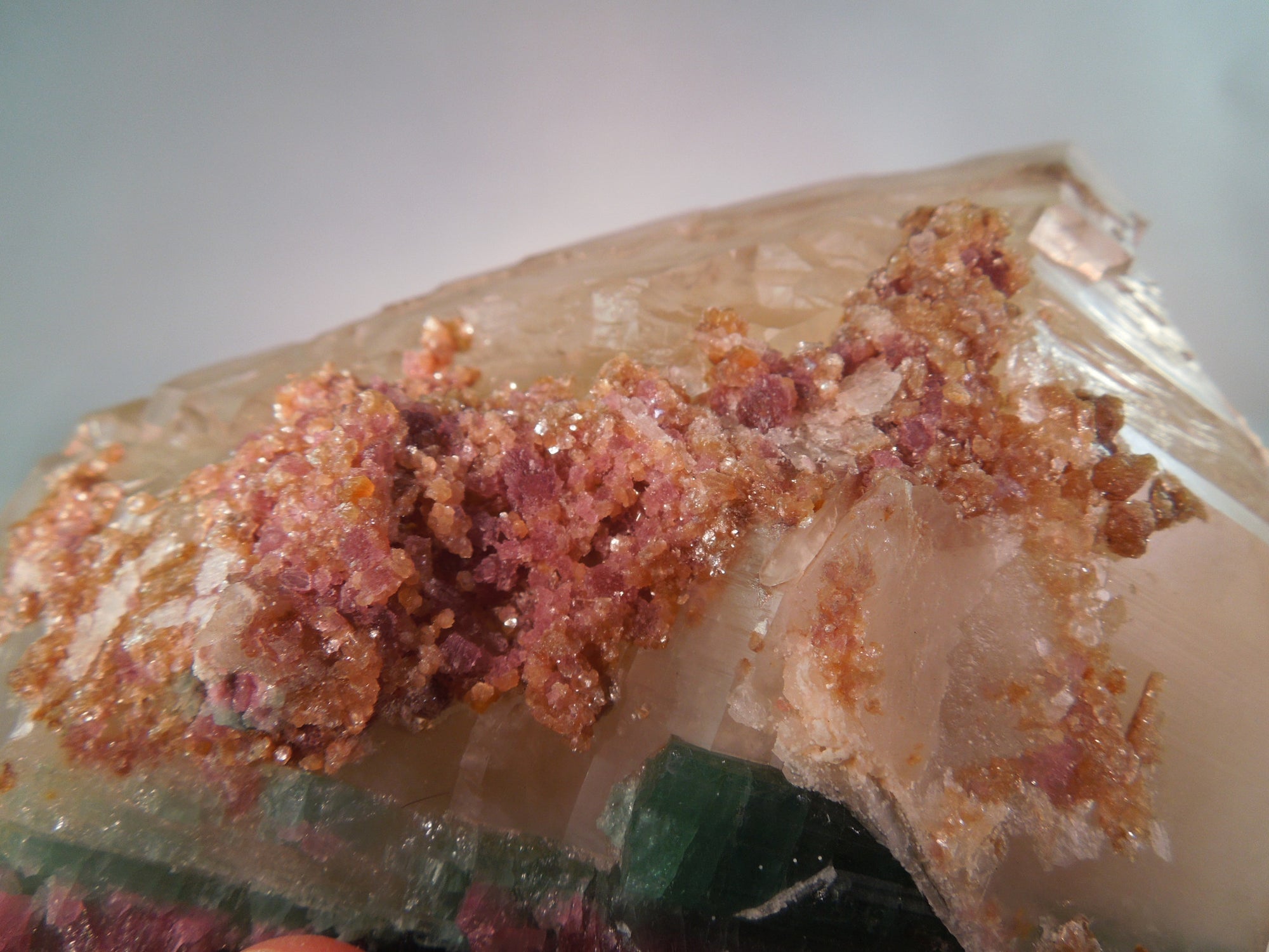 Smoky Elestial Quartz w/ Tourmaline & Lepidolite, 1.56 lbs.