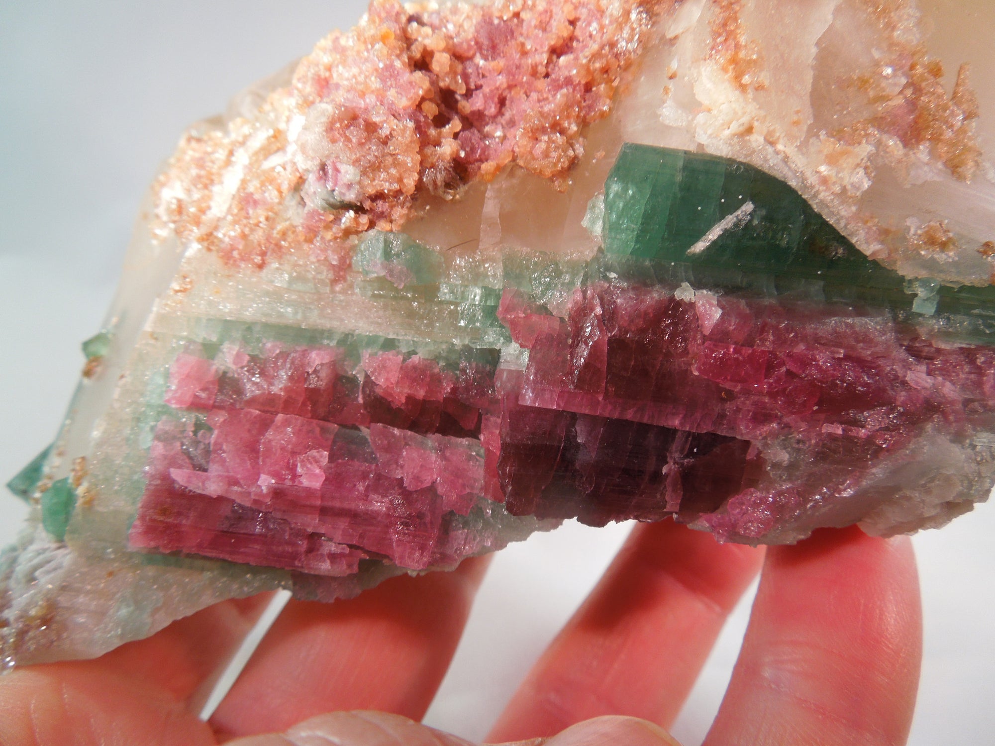 Smoky Elestial Quartz w/ Tourmaline & Lepidolite, 1.56 lbs.