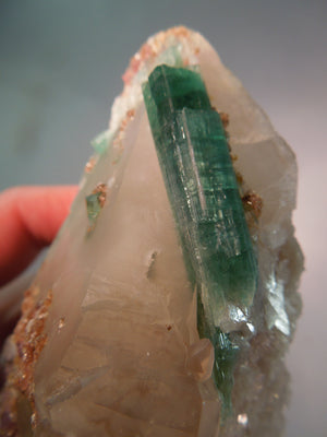 Smoky Elestial Quartz w/ Tourmaline & Lepidolite, 1.56 lbs.