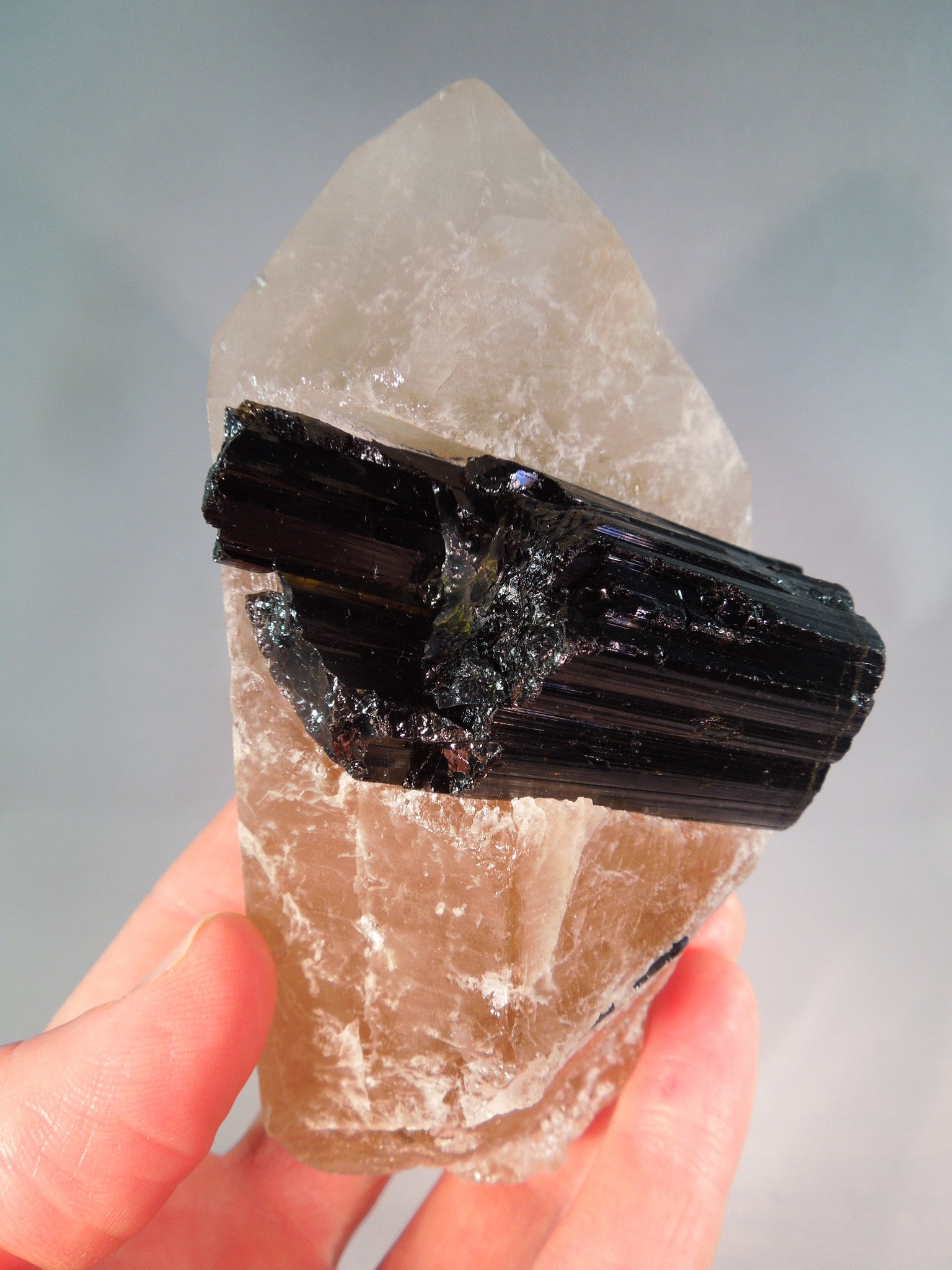 Smoky Citrine w/ Tourmaline, 1.28 lbs.