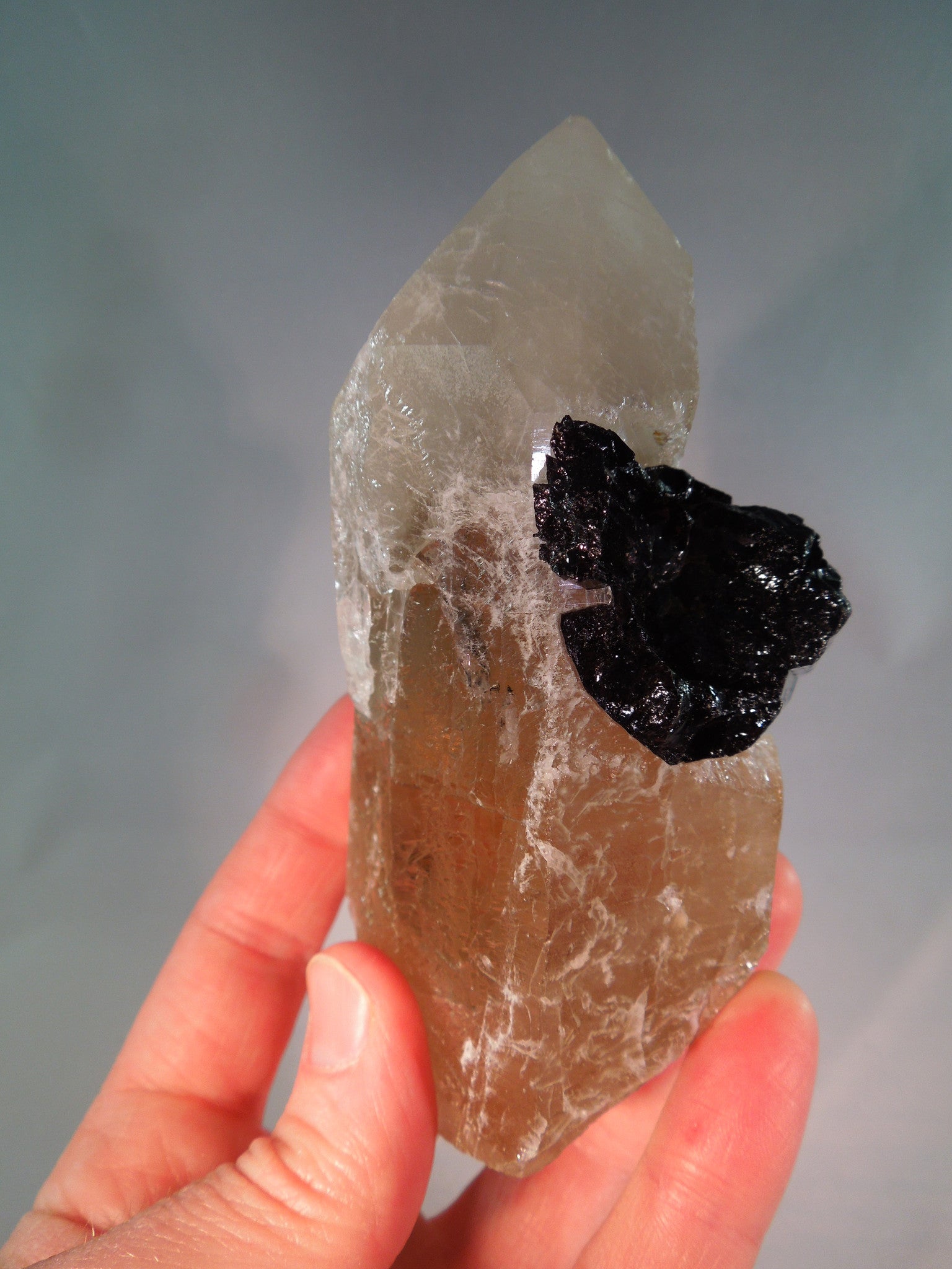 Smoky Citrine w/ Tourmaline, 1.28 lbs.