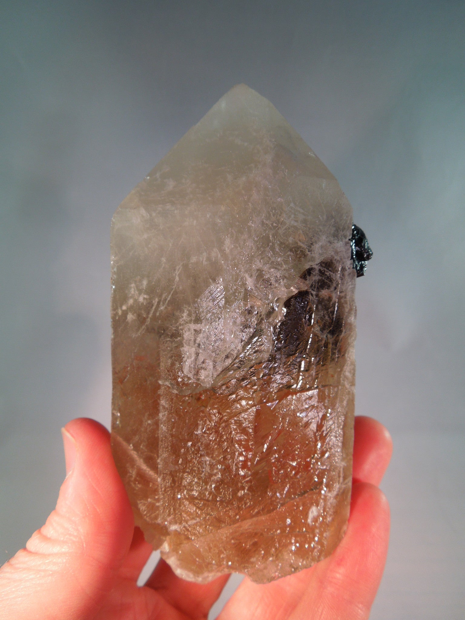 Smoky Citrine w/ Tourmaline, 1.28 lbs.