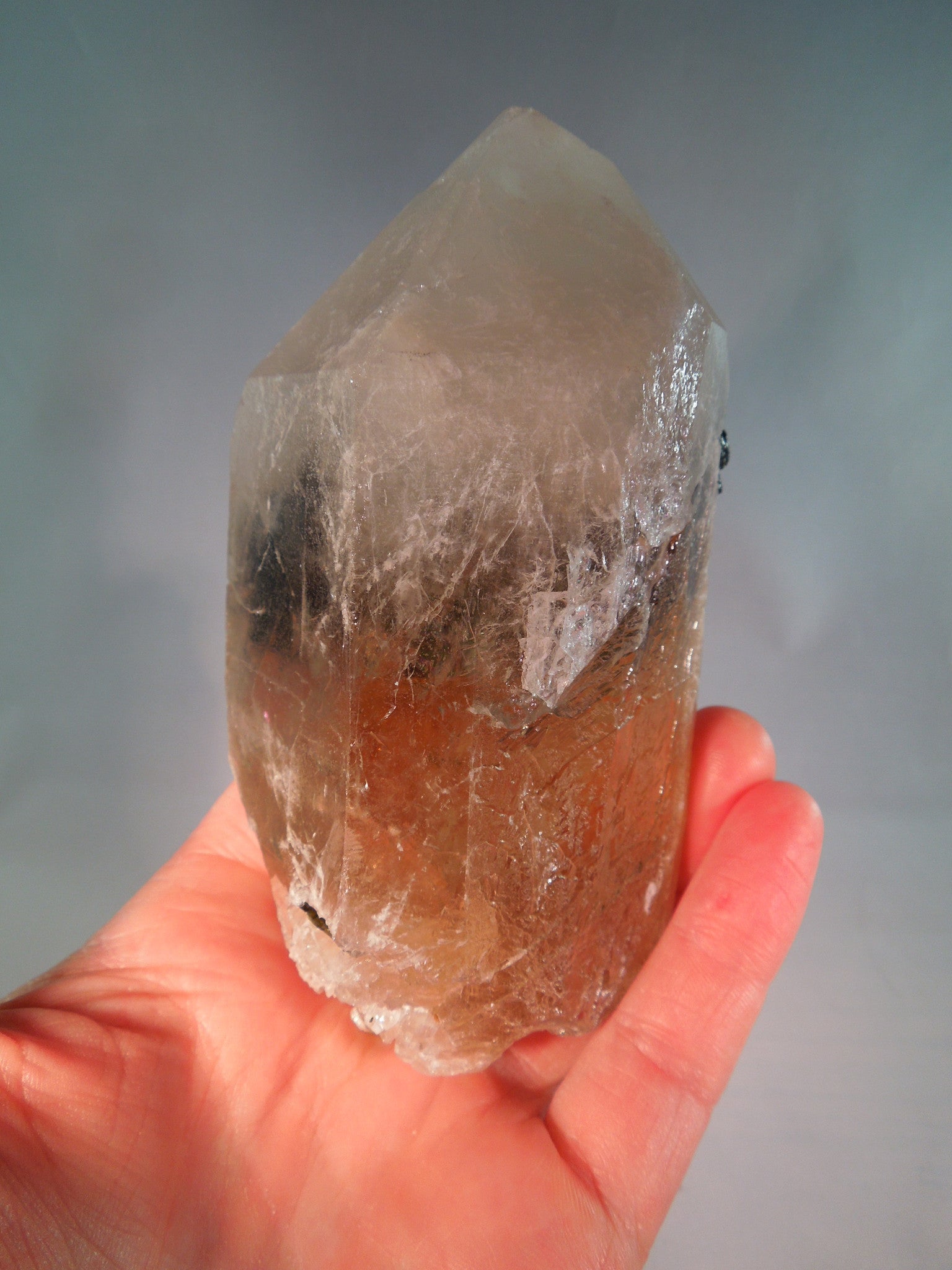 Smoky Citrine w/ Tourmaline, 1.28 lbs.