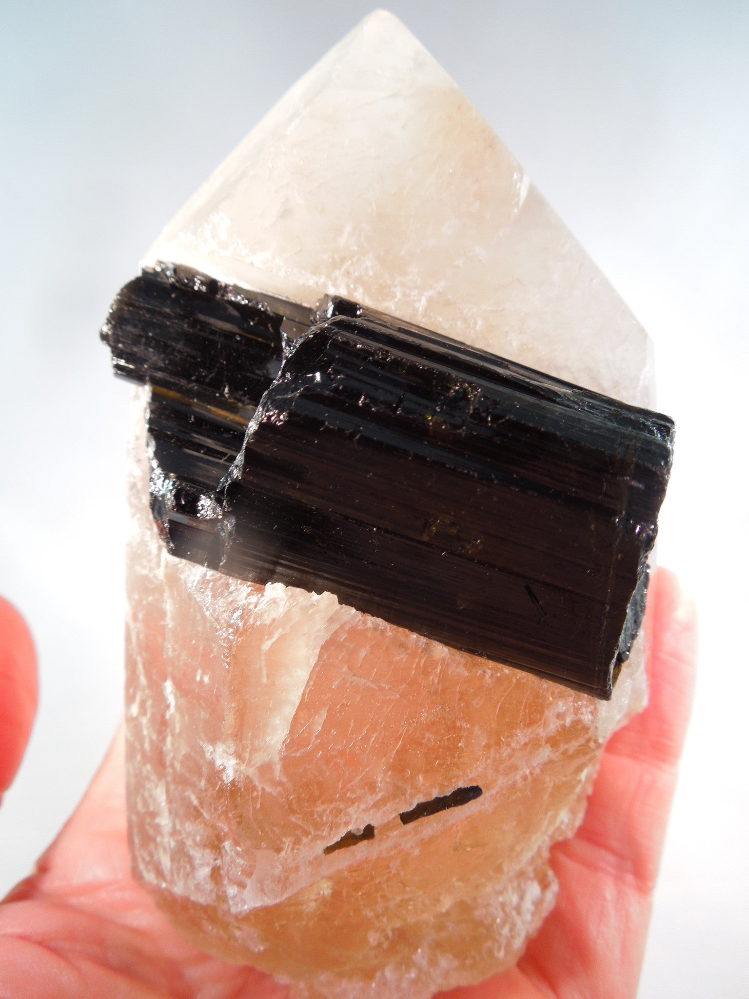 Smoky Citrine w/ Tourmaline, 1.28 lbs.