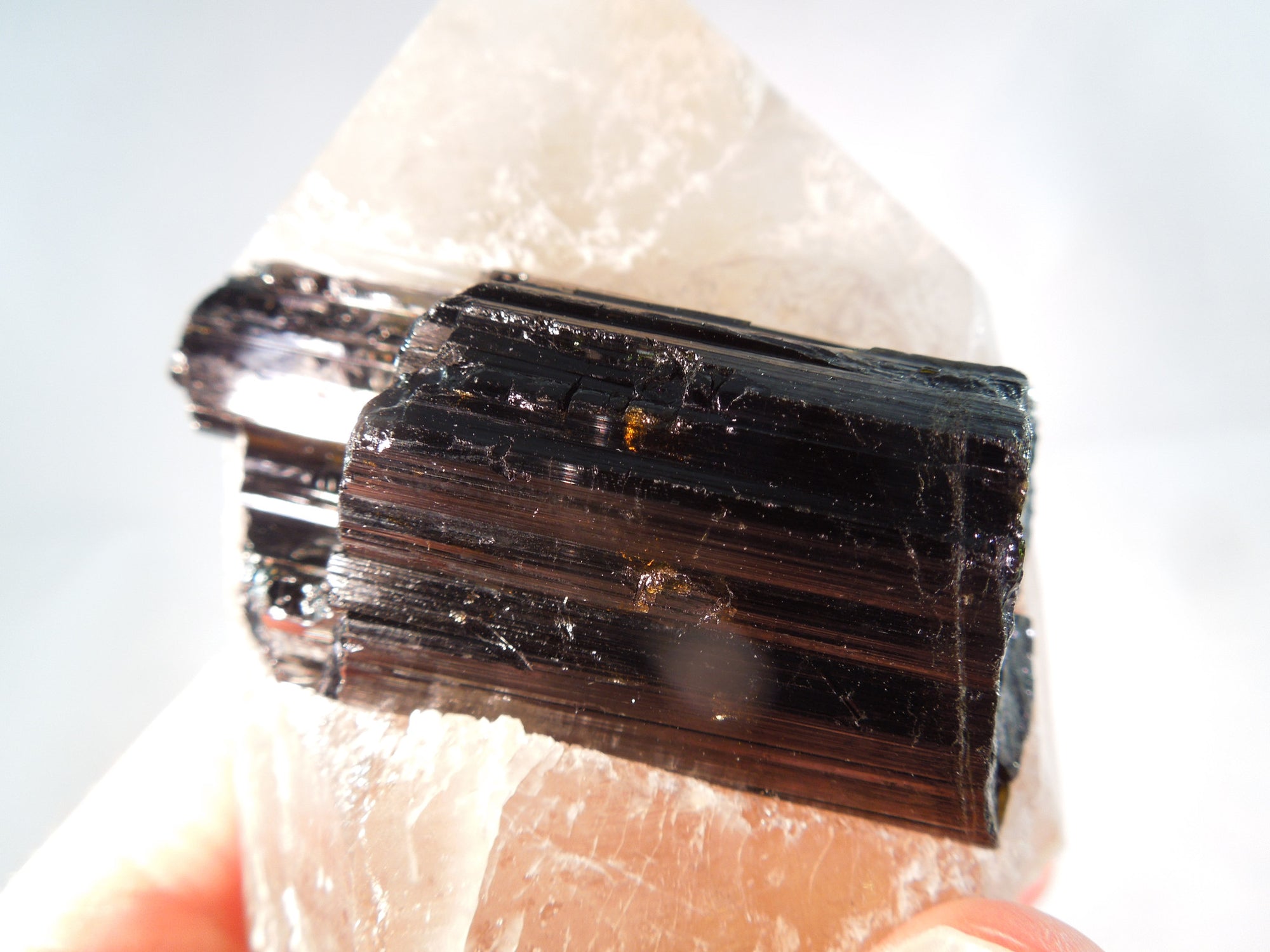 Smoky Citrine w/ Tourmaline, 1.28 lbs.