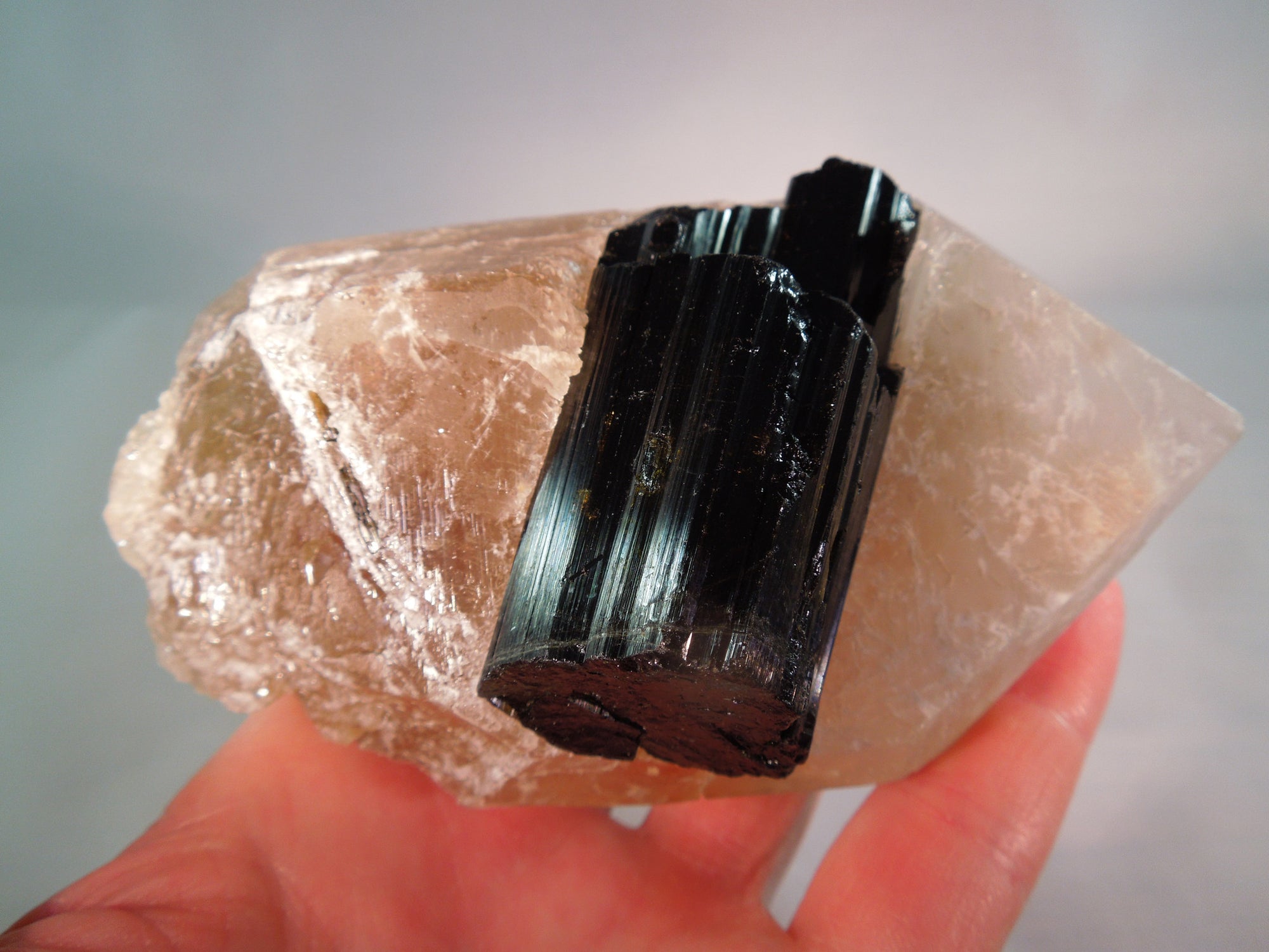 Smoky Citrine w/ Tourmaline, 1.28 lbs.