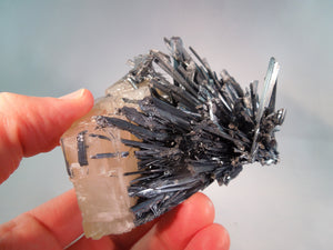 Stibnite w/ Calcite