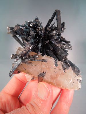 Stibnite w/ Calcite