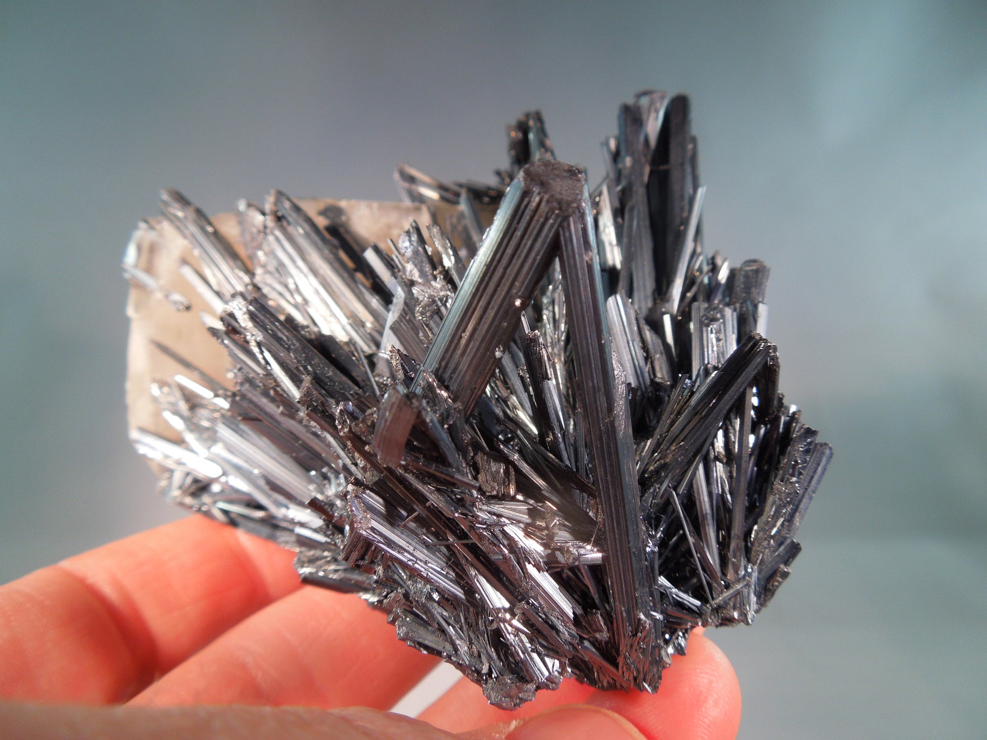 Stibnite w/ Calcite