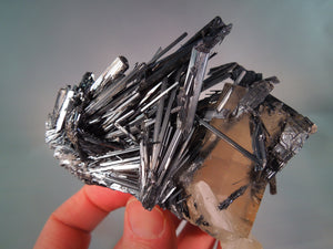 Stibnite w/ Calcite