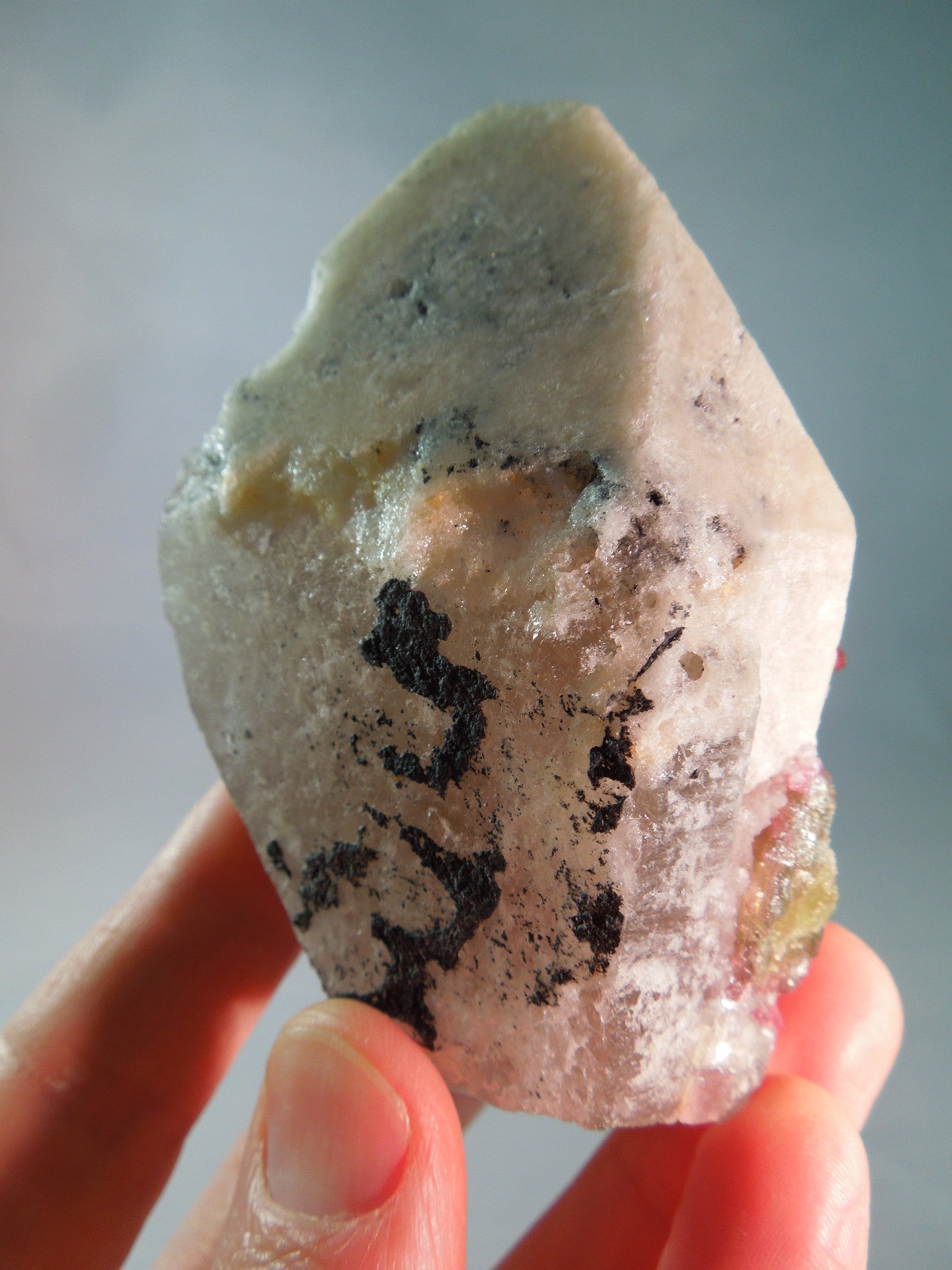 Quartz w/ Pink & Green Tourmaline