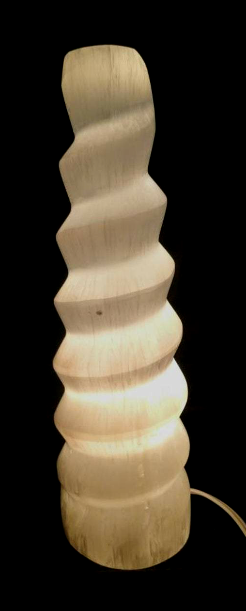 Selenite Lamp (Spiral)