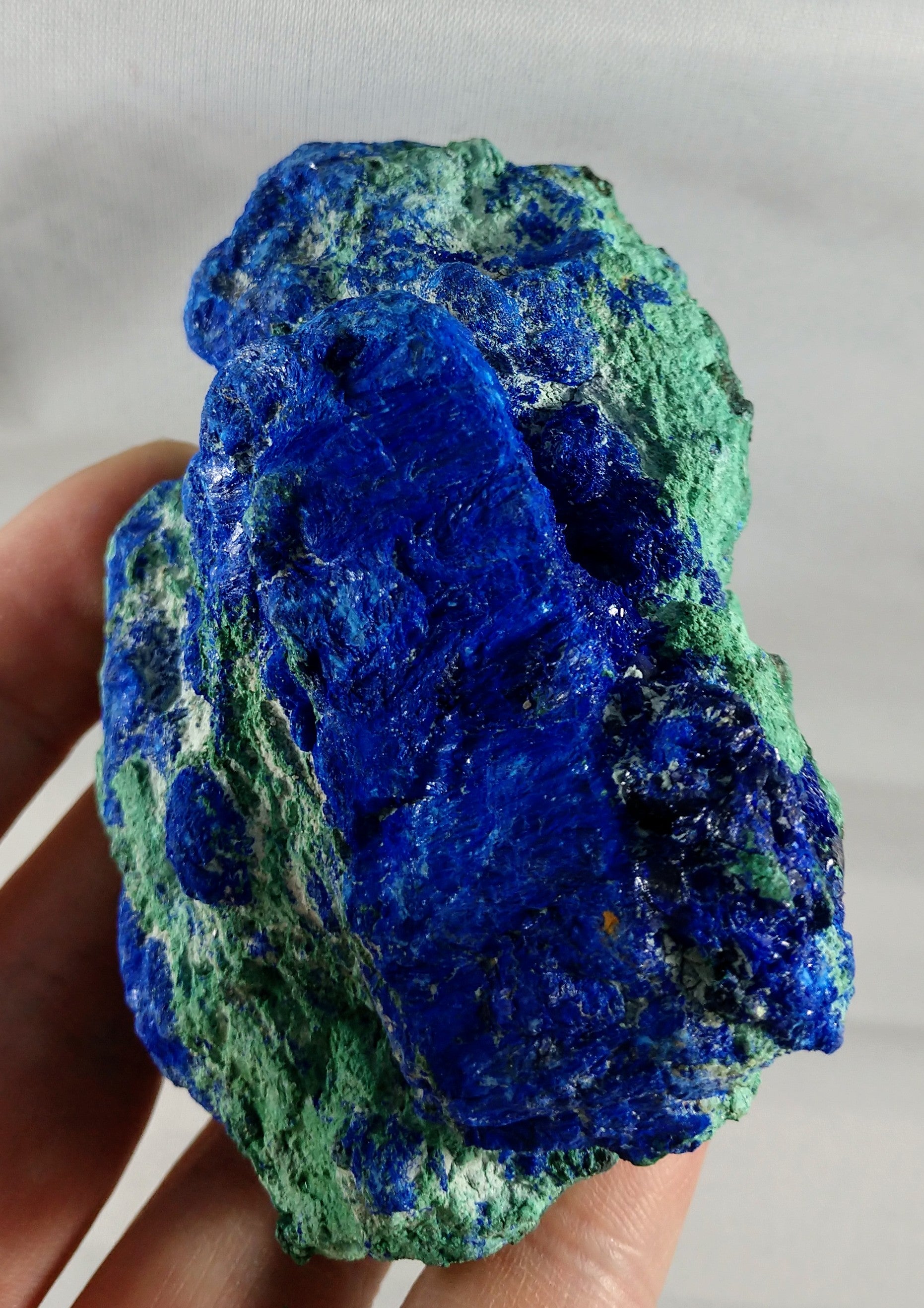 Azurite with Malachite