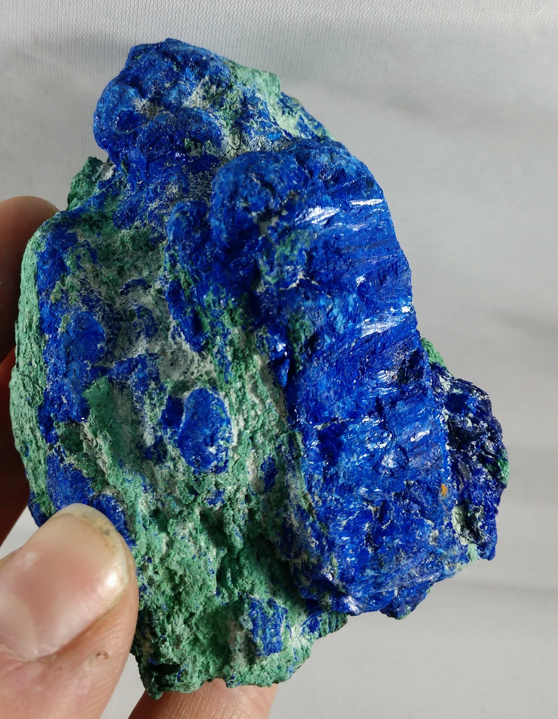 Azurite with Malachite