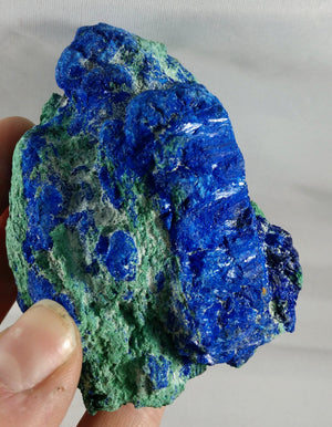 Azurite with Malachite