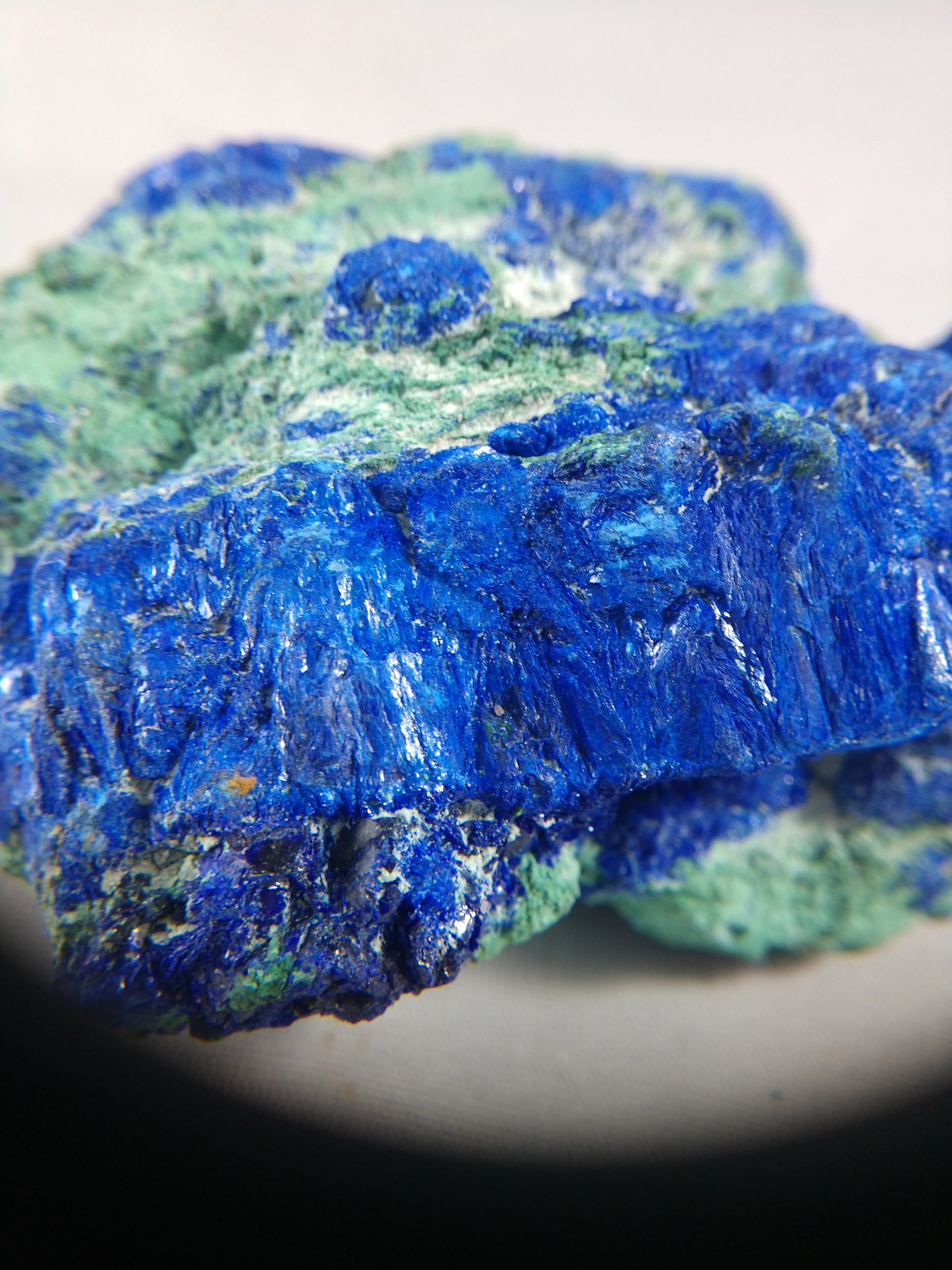 Azurite with Malachite