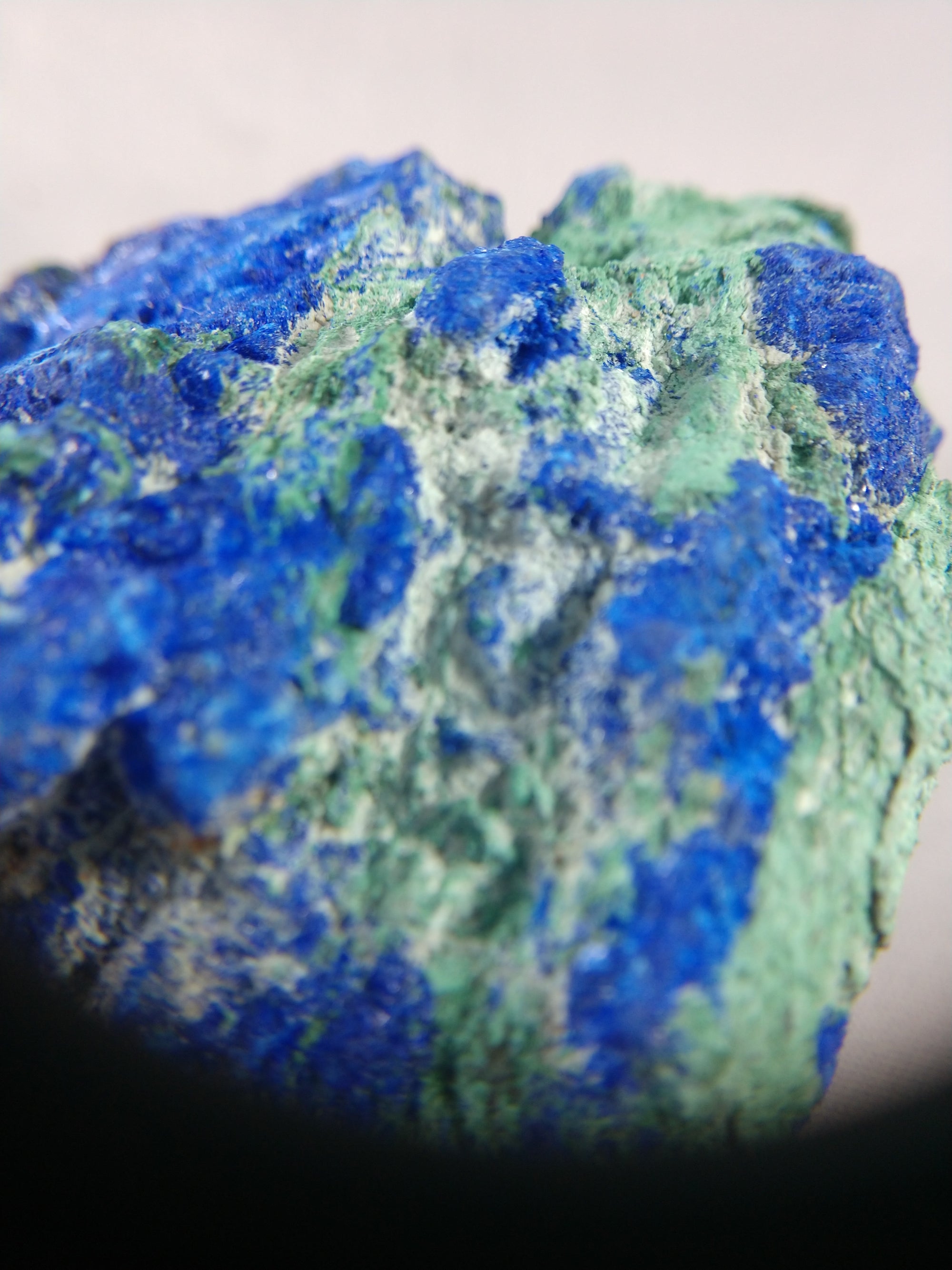 Azurite with Malachite