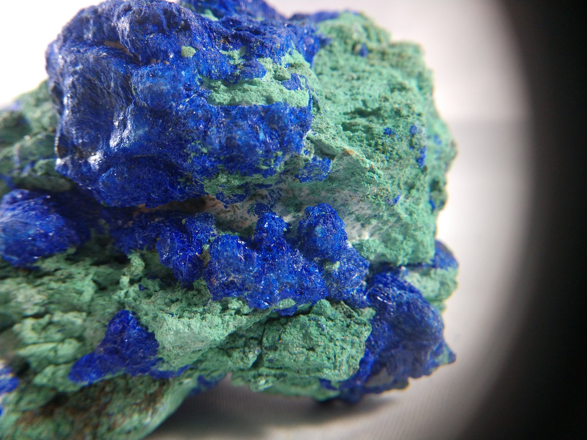 Azurite with Malachite