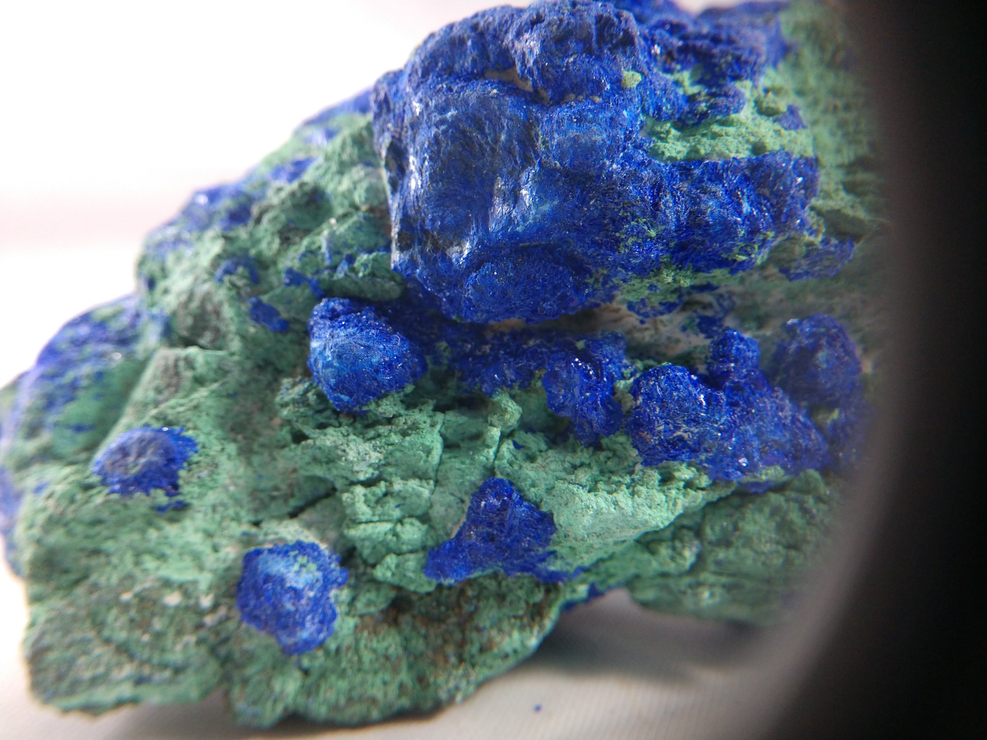 Azurite with Malachite