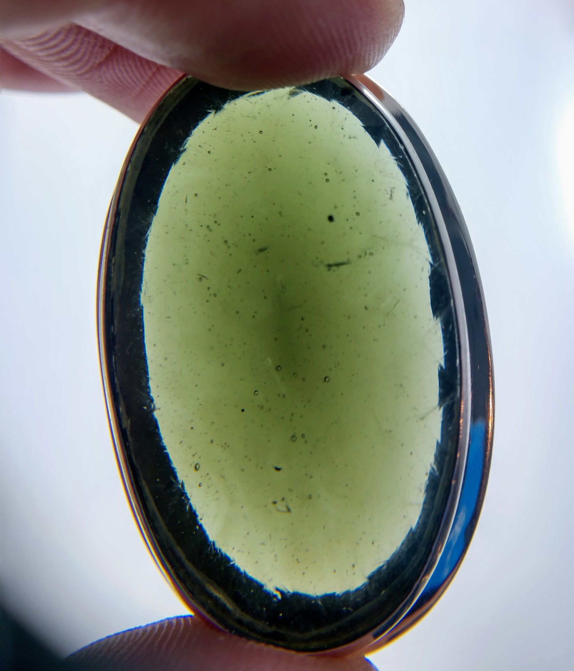 Faceted Moldavite Pendant, 18.7 grams