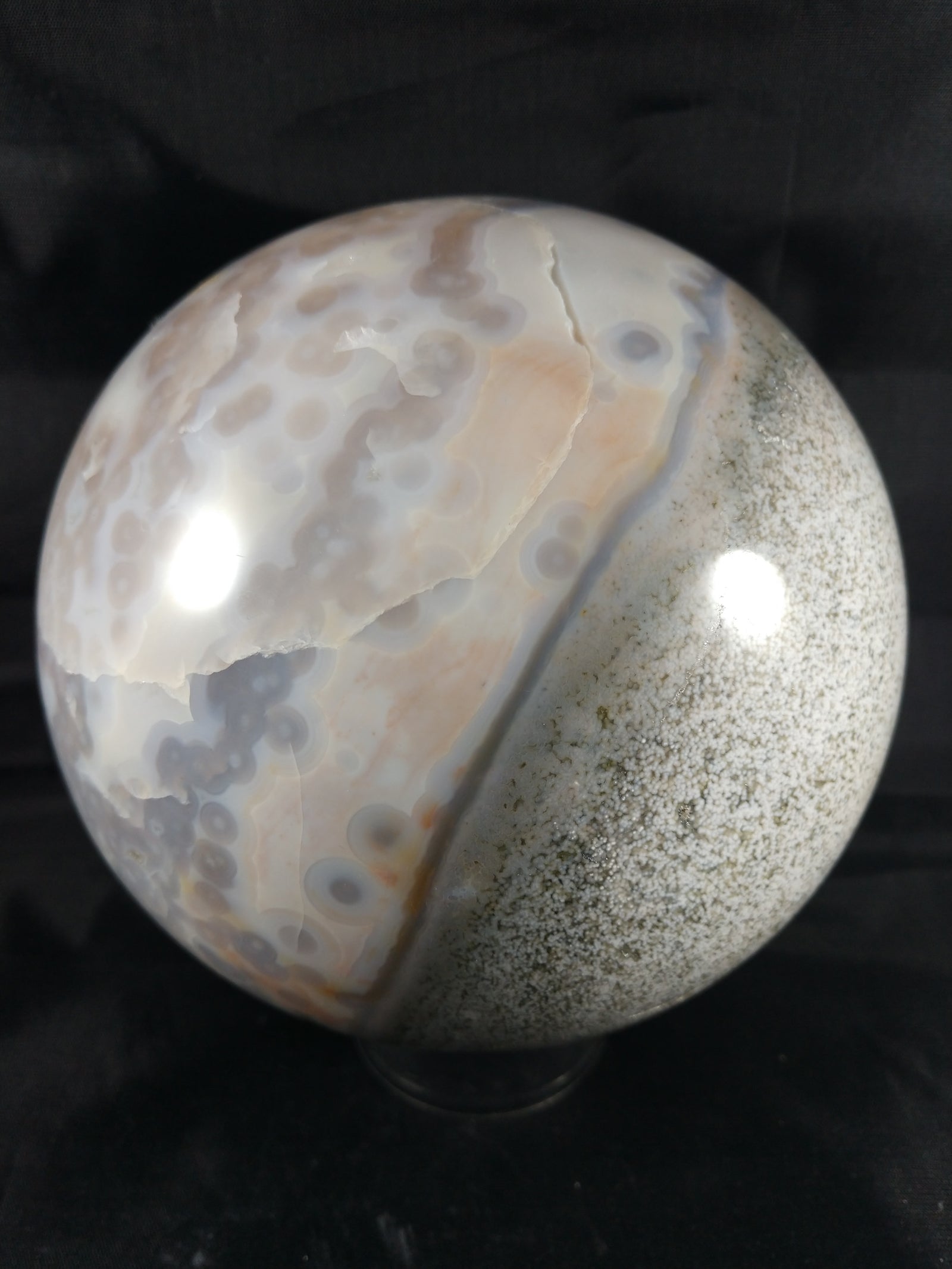 Ocean Jasper Sphere, 5.15 lbs