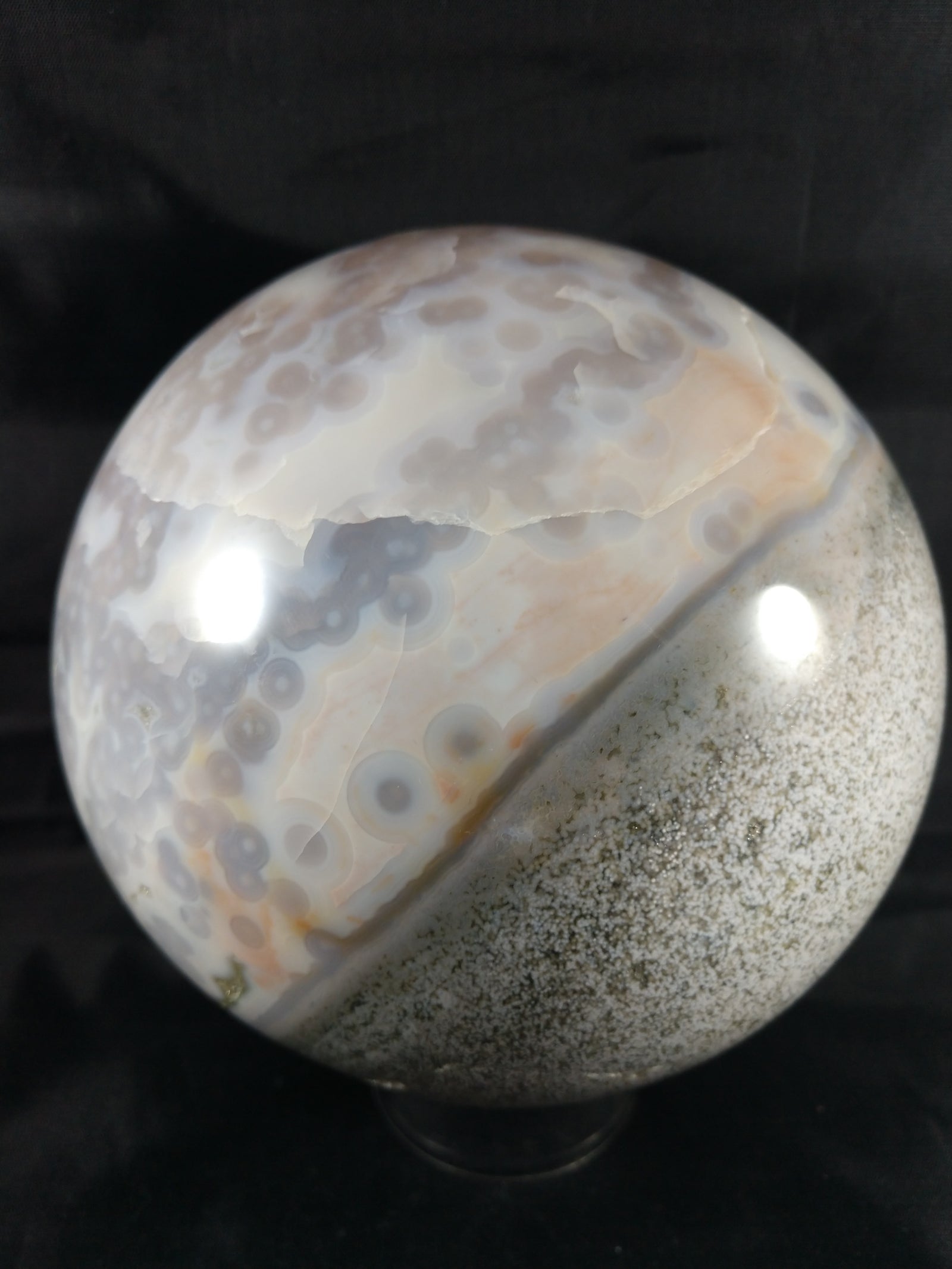 Ocean Jasper Sphere, 5.15 lbs