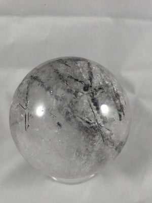 Tourmalinated Quartz Sphere w/ Mica