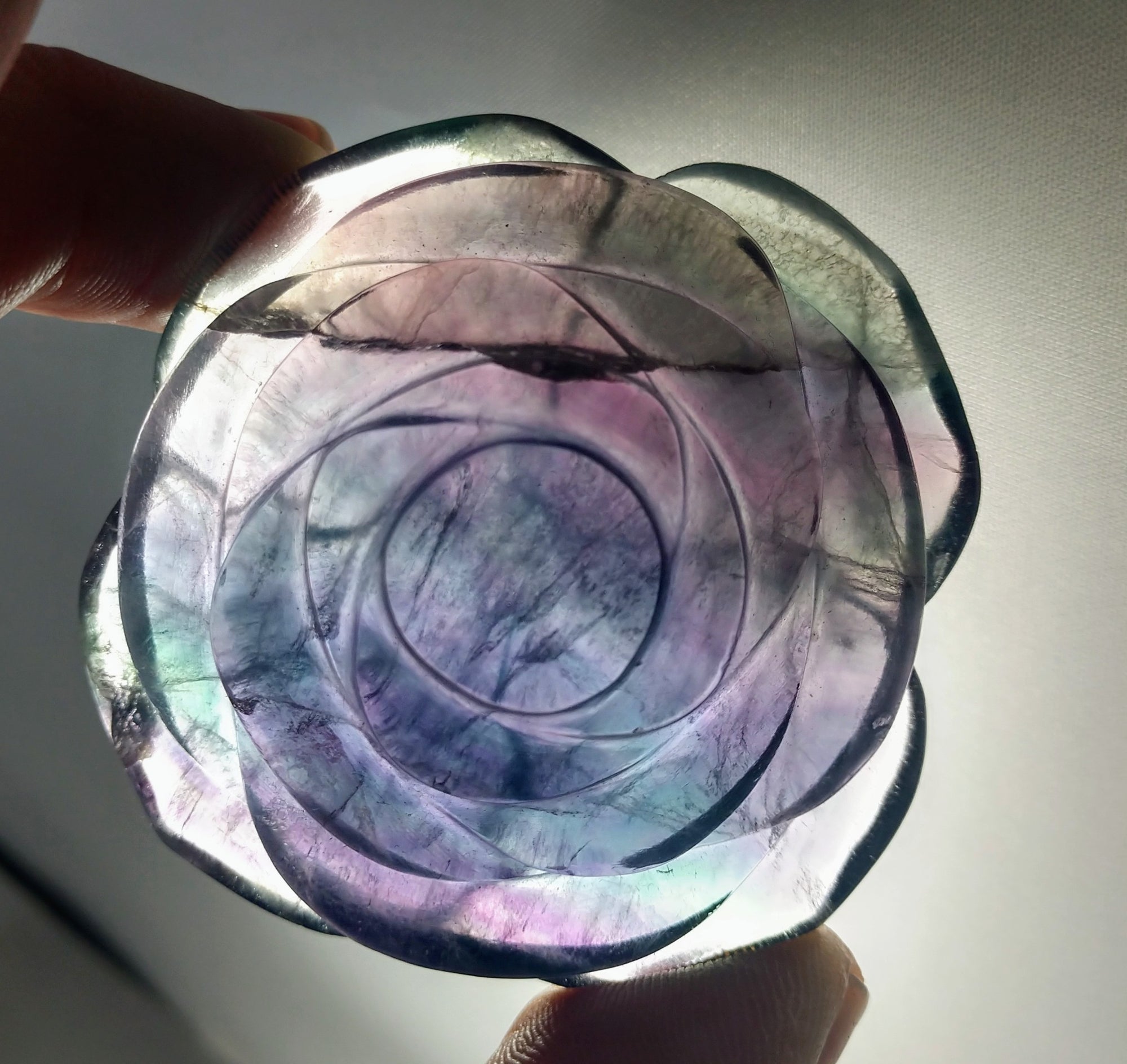 Rainbow Fluorite Rose