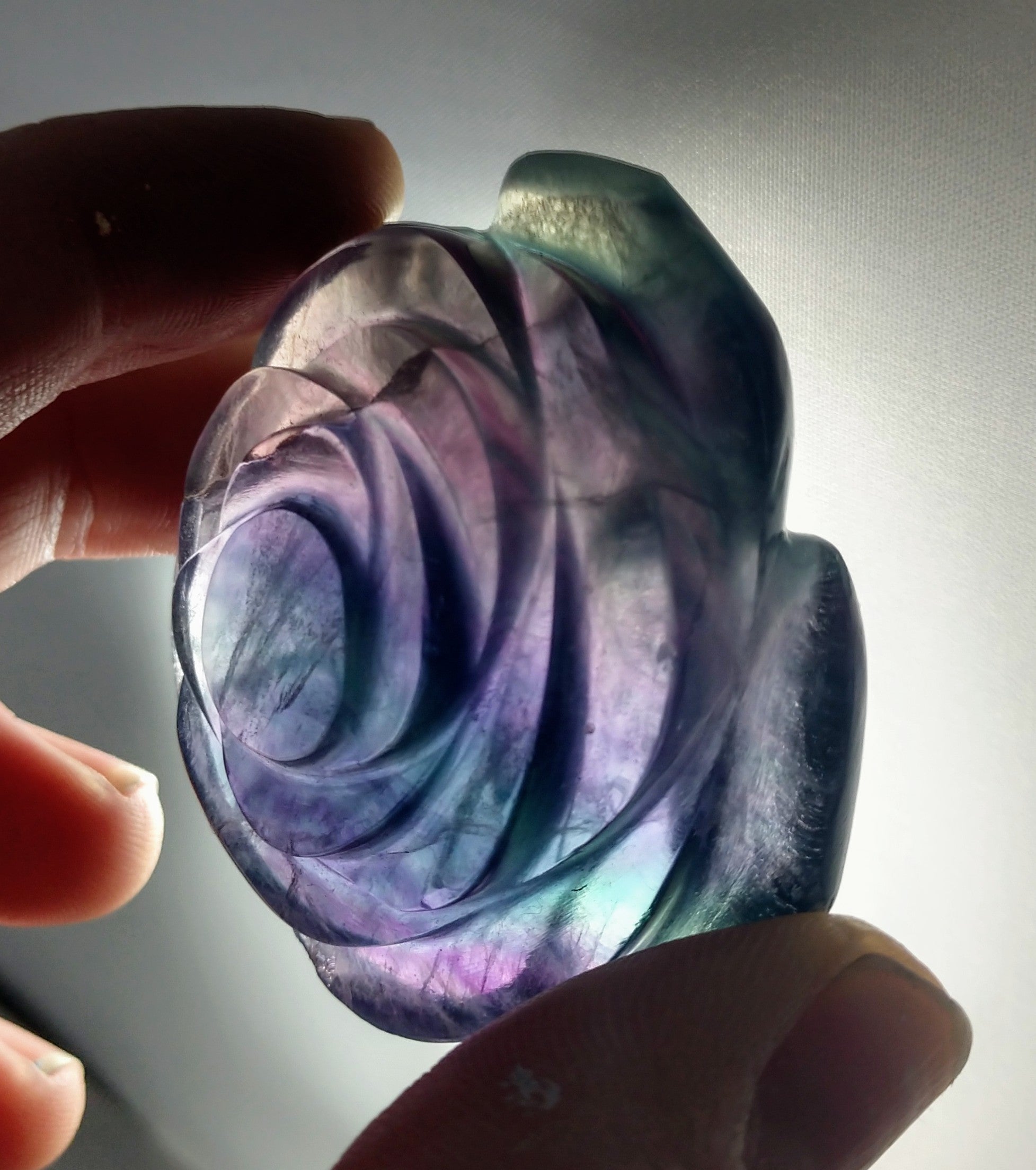 Rainbow Fluorite Rose